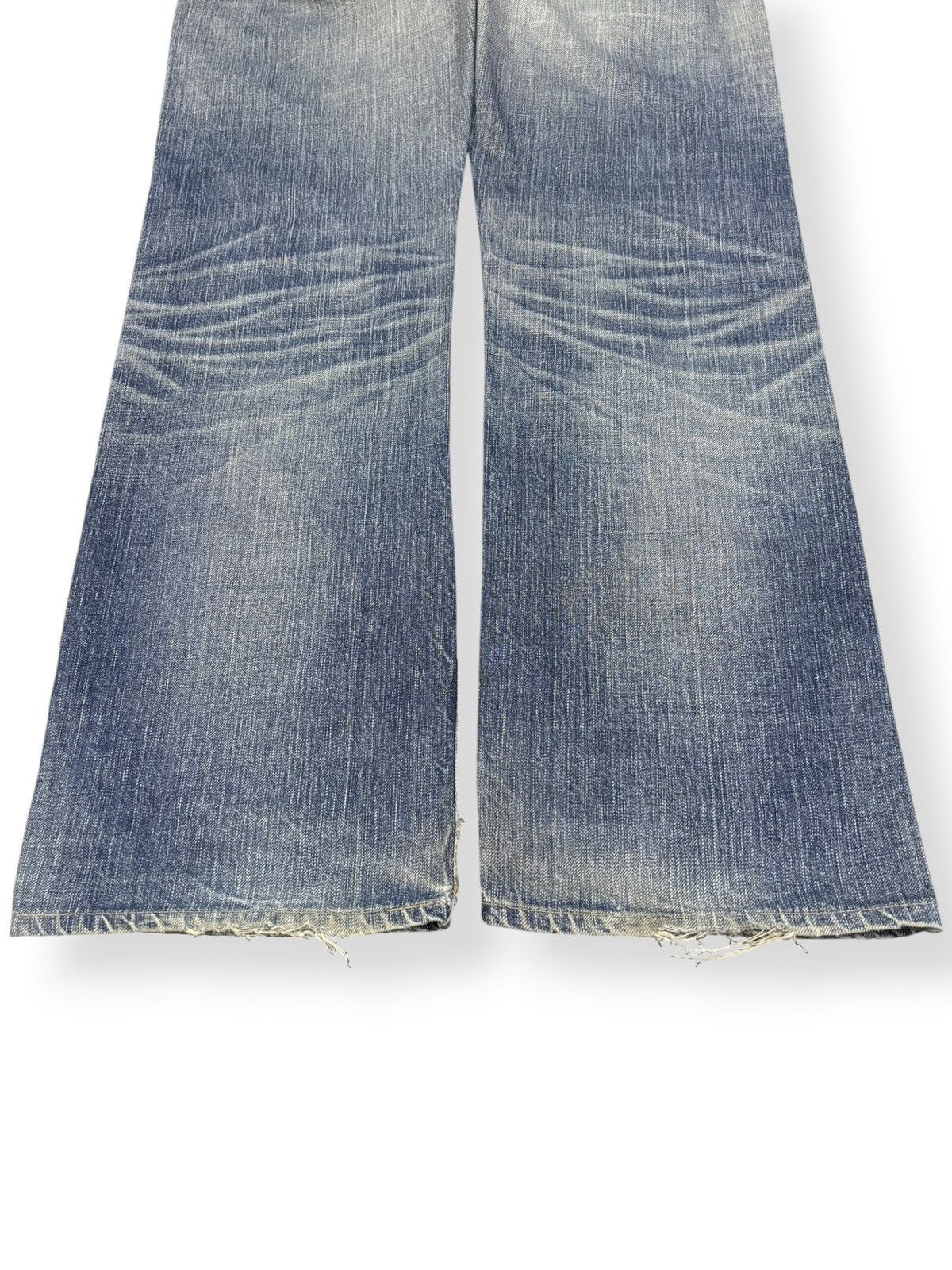 Junya Watanabe Vintage Johnbull Selvedge Whisker Loose Fit Distressed Jeans Size US 31 - 13 Thumbnail