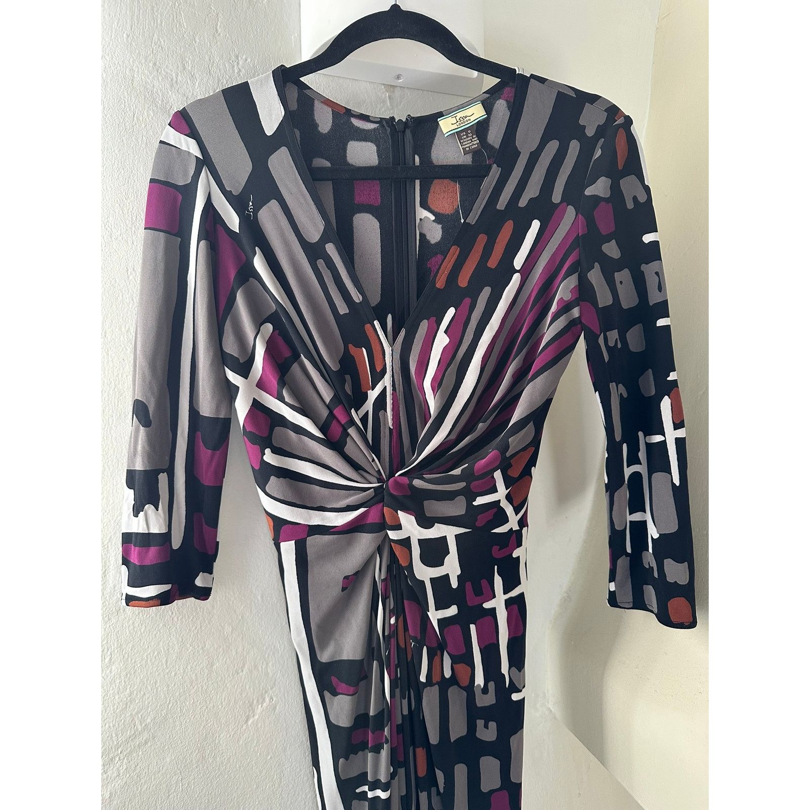 Other ISSA London Multicolor Printed Silk Draped Front Dress 6 Size M / US 6-8 / IT 42-44 - 3 Thumbnail