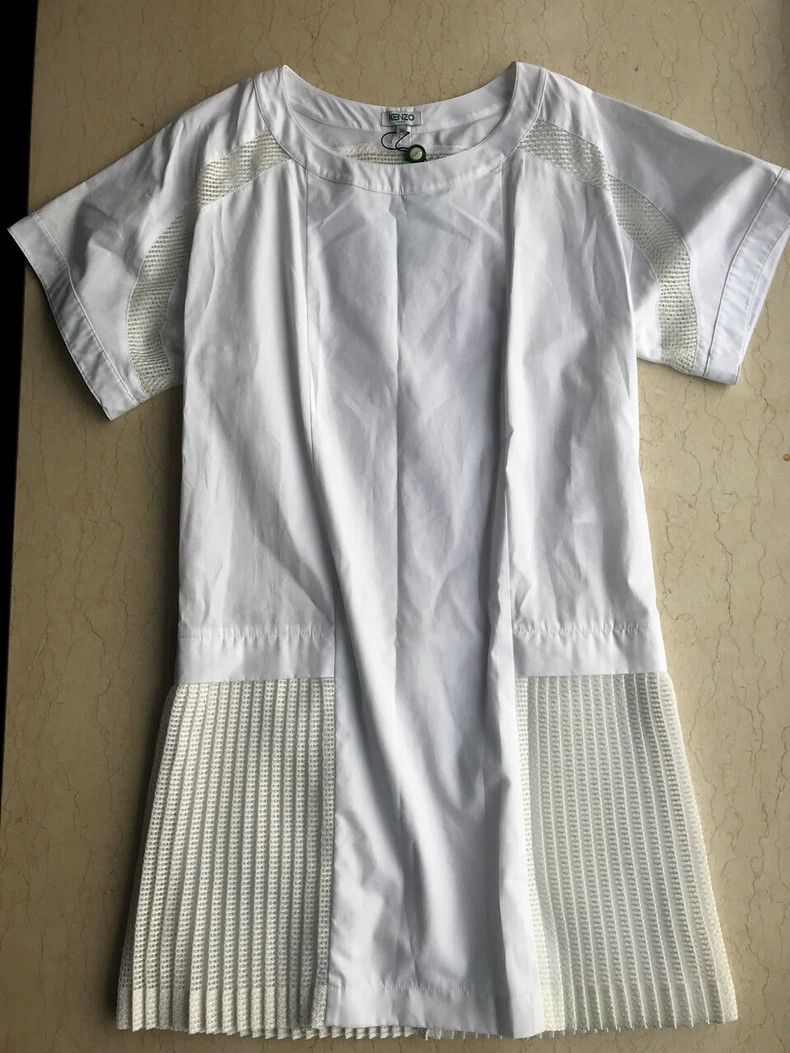 Kenzo White Short-Sleeve Dress - dmc