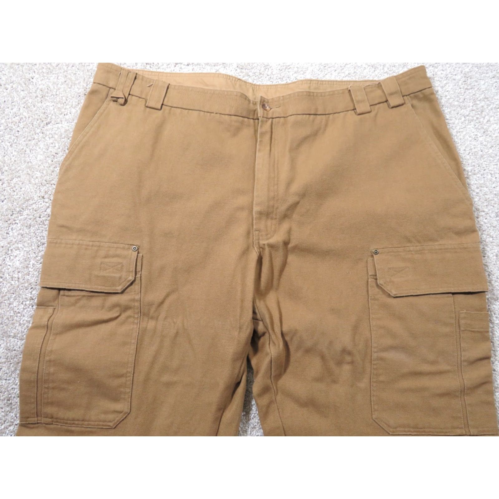 Duluth Trading Company Duluth Trading Co Pants Mens 48x29 Brown Cargo Relaxed Fit Duck Canvas Workwear Pants Mens Brown Cargo 48x29 Size US 32 / EU 48 - 3 Thumbnail