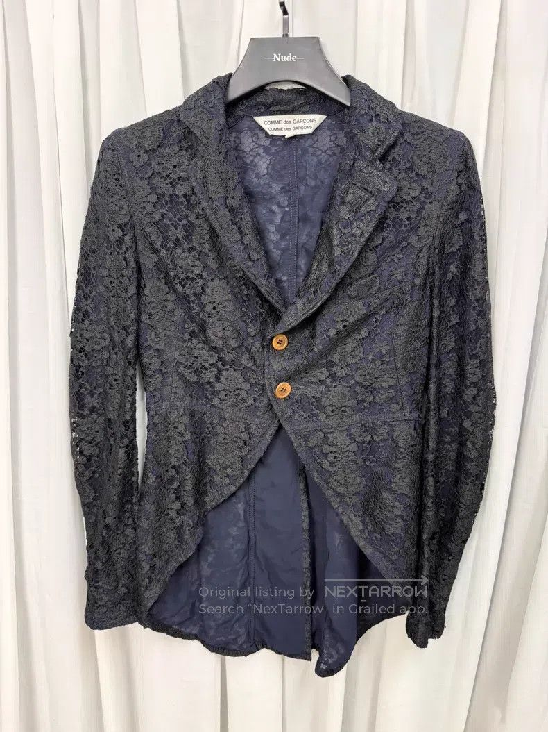 Comme des Garcons Comme Des Garcons Lace tailcoat with floral pattern and st Size S / US 4 / IT 40 - 2 Thumbnail