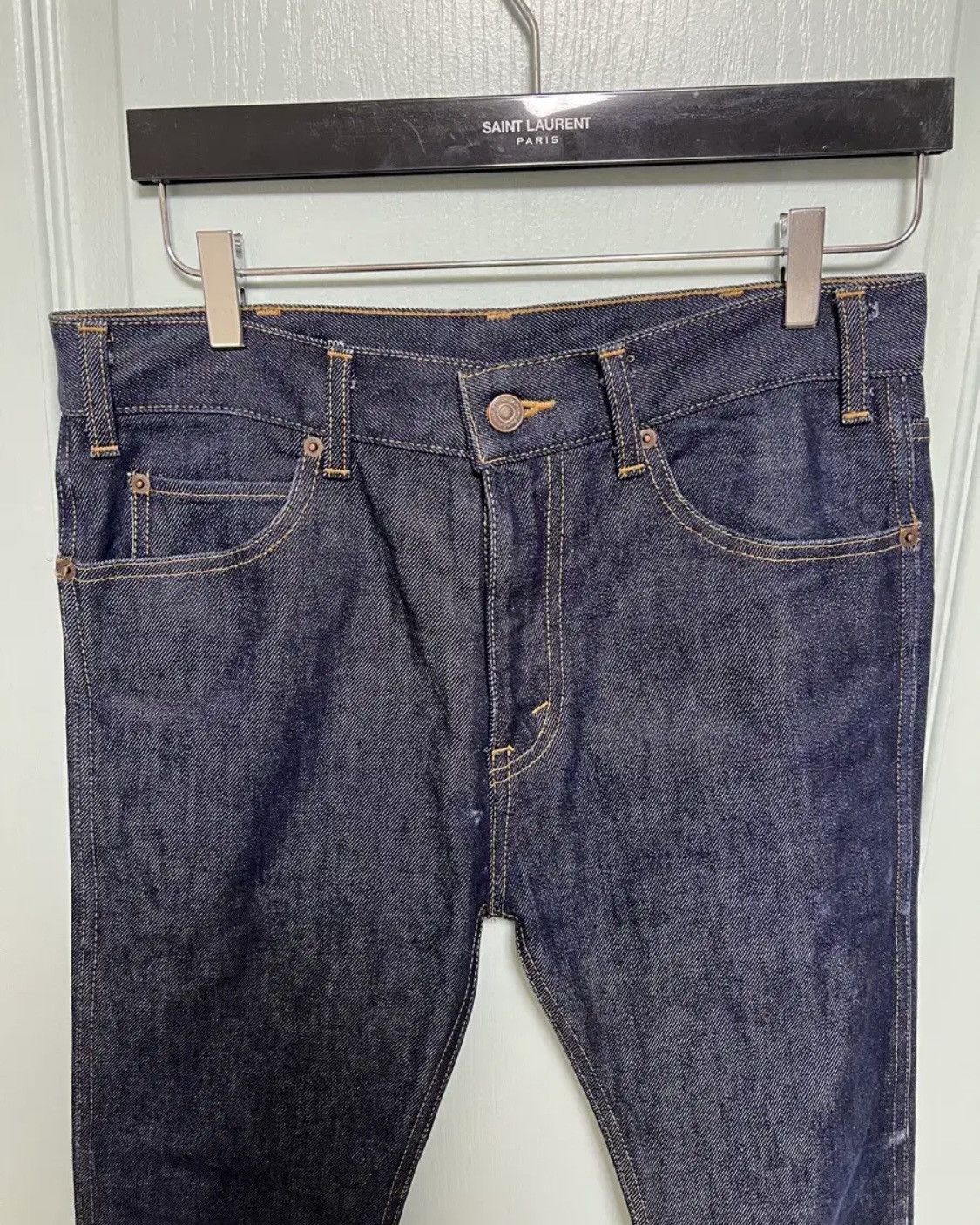 Celine Celine Hedi Slimane Indigo Raw Denim Pants Size US 28 / EU 44 - 3 Thumbnail