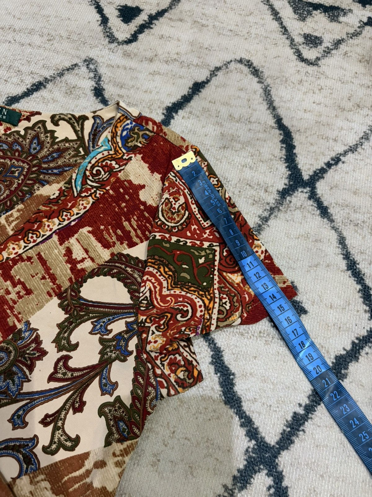 Lauren Ralph Lauren Vintage Lauren Ralph Lauren Batik Pattern Women Midi Dress Size M / US 6-8 / IT 42-44 - 13 Thumbnail