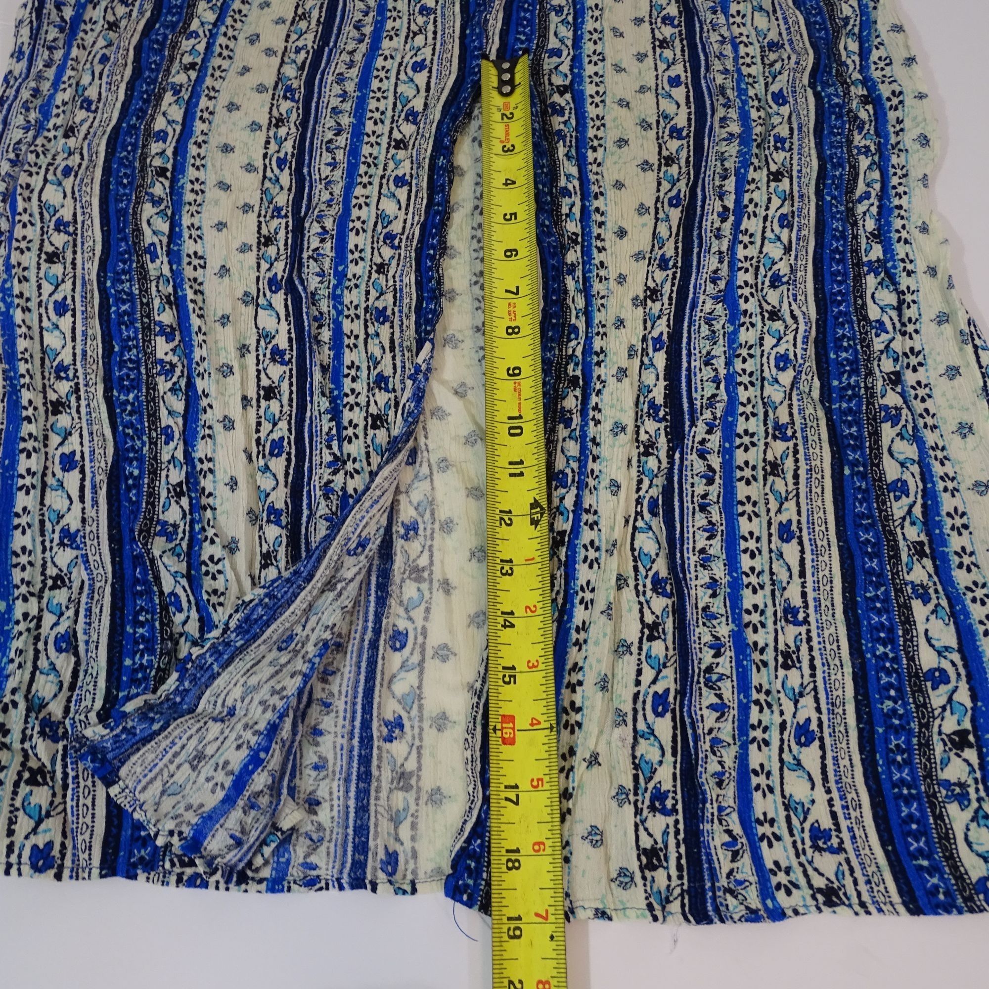 Forever 21 Forever 21 Women Blue Boho Stripe Floral Maxi Dress Size 1X Size XL / US 12-14 / IT 48-50 - 9 Thumbnail