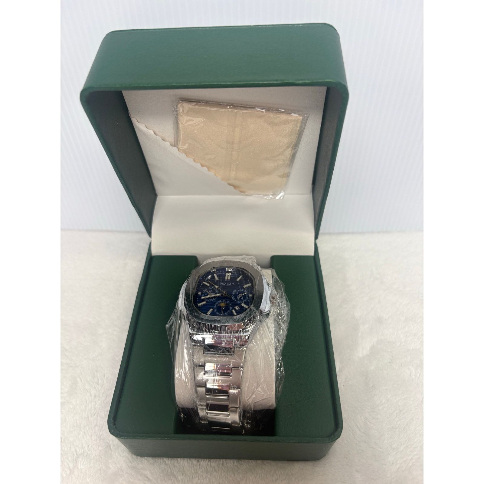 Other New Dexcar Men's Stainless Steel Watch - Silver & Blue Size ONE SIZE - 4 Thumbnail