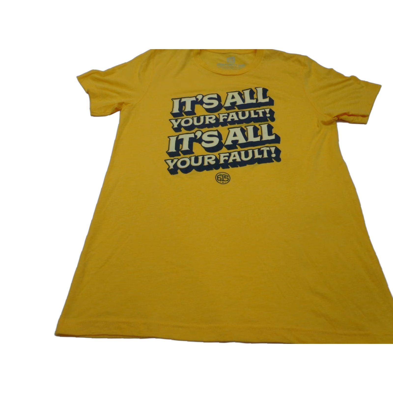 Y/Project Project 615 It's All Your Fault T Shirt Size M Yellow Men's Unisex Adults Short Sleeve Regular Vintage: No Size US M / EU 48-50 / 2 - 1 Thumbnail