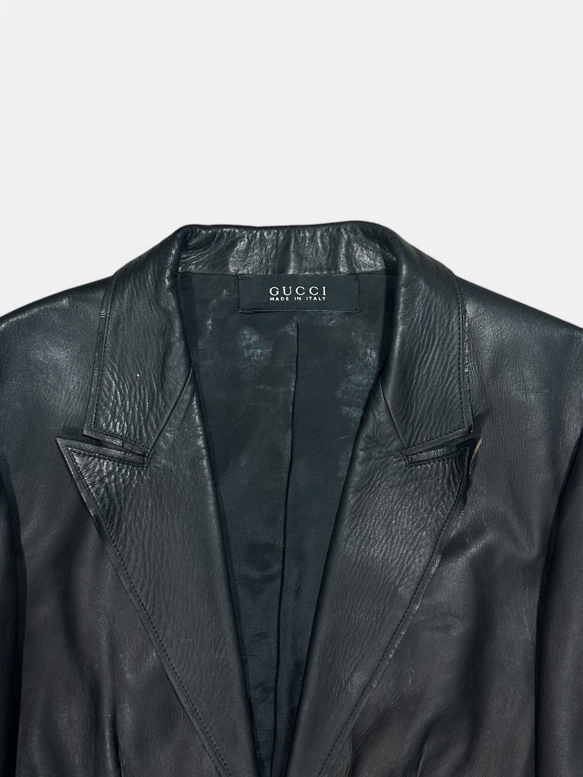 Gucci × Tom Ford Gucci - Tom Ford Leather Blazer Size S / US 4 / IT 40 - 3 Thumbnail