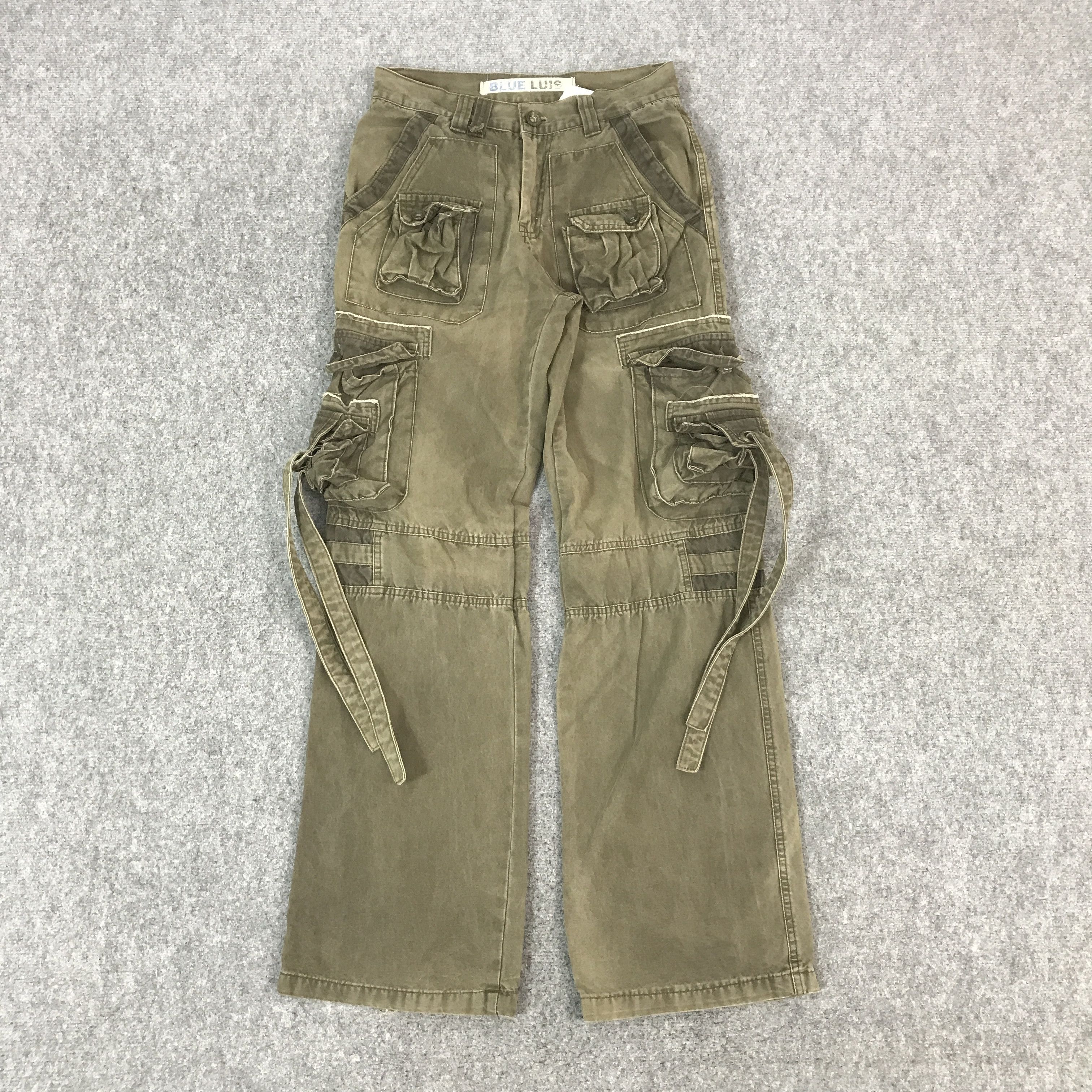 Japanese Brand BLUE LUIS CARGO BONDAGE STYLE PANTS Size US 28 / EU 44 - 1 Thumbnail