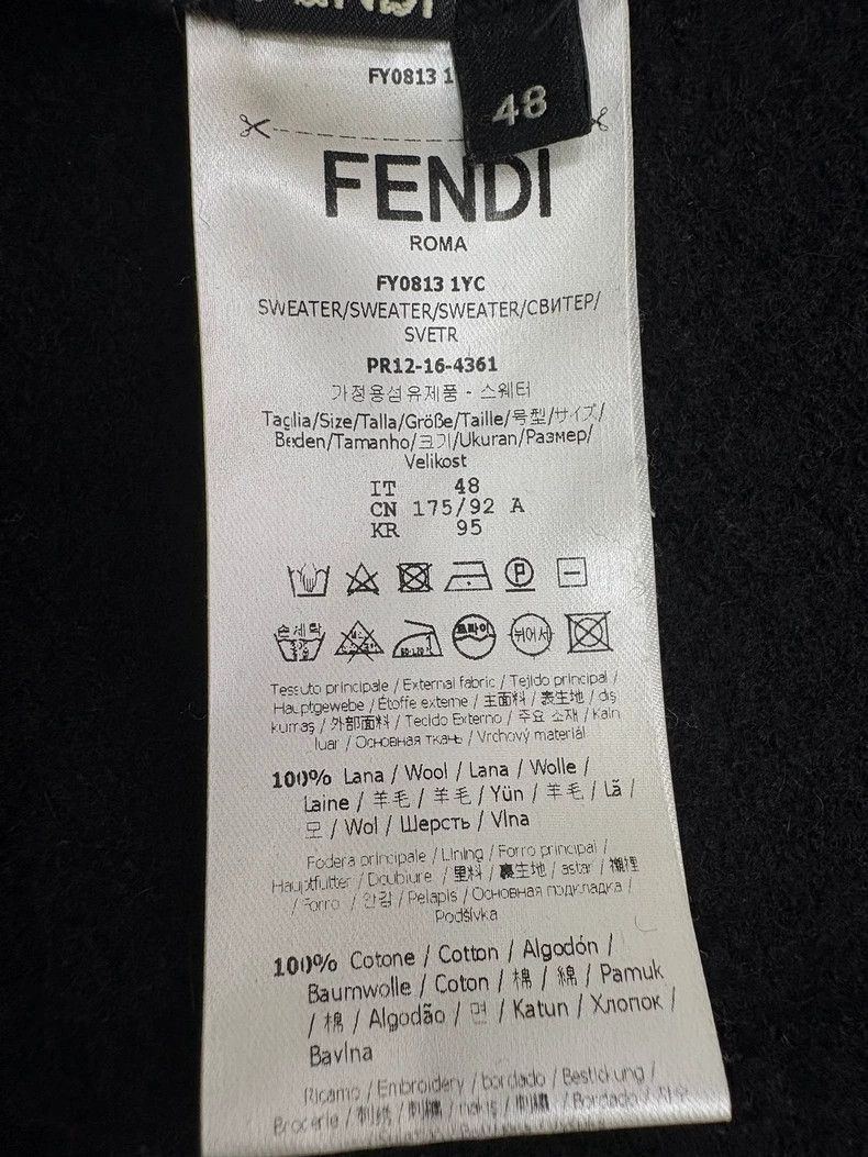 Fendi Fendi Fendi Wool little monster zipper hoodie jacket Size US L / EU 52-54 / 3 - 6 Thumbnail
