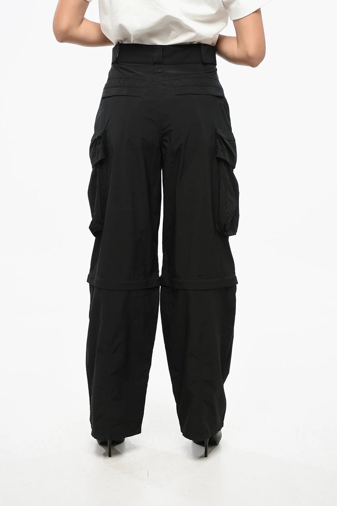 Alexander Wang og1mm0426 Wide-Leg Cargo Pant in Black Size 32" / US 10 / IT 46 - 4 Thumbnail