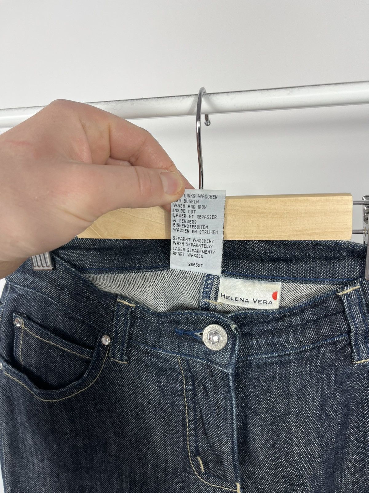 Other Y2K Studded Dark Wash Denim Jeans Rhinestone Back Pockets Size 27" / US 4 / IT 40 - 11 Thumbnail