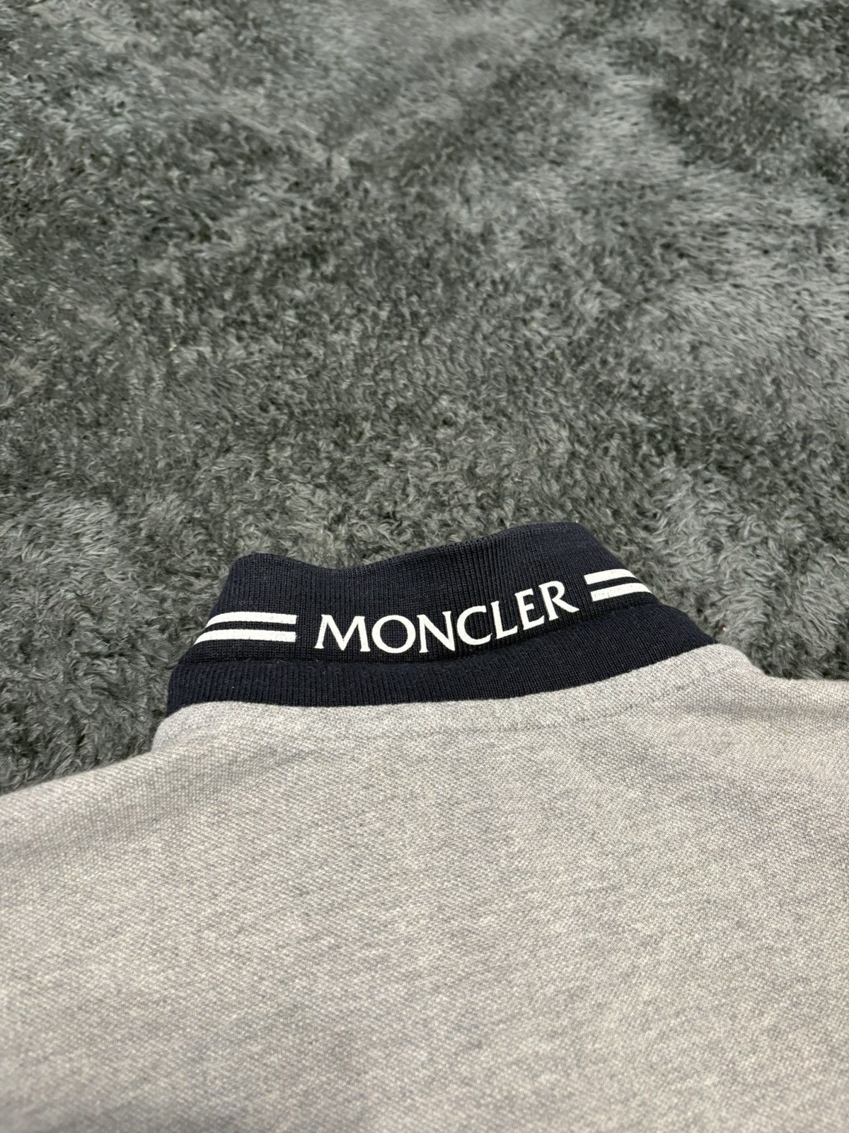Moncler Moncler Basic Gray Polo Tee Shirt Size M / US 6-8 / IT 42-44 - 4 Thumbnail