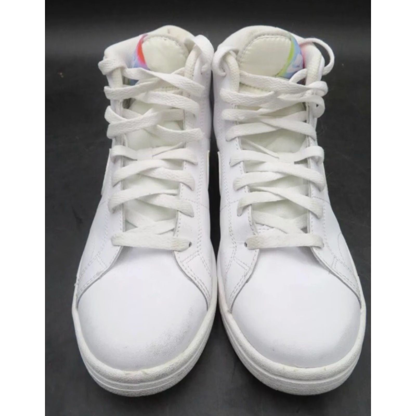 Nike Womens Nike Court Royale 2 Mid White/Multi Basketball Sneakers DD9670-100 Size 8 Nike Court Sneaker Womens All Season Basketball Casual 2020 Size US 8 / IT 38 - 2 Thumbnail