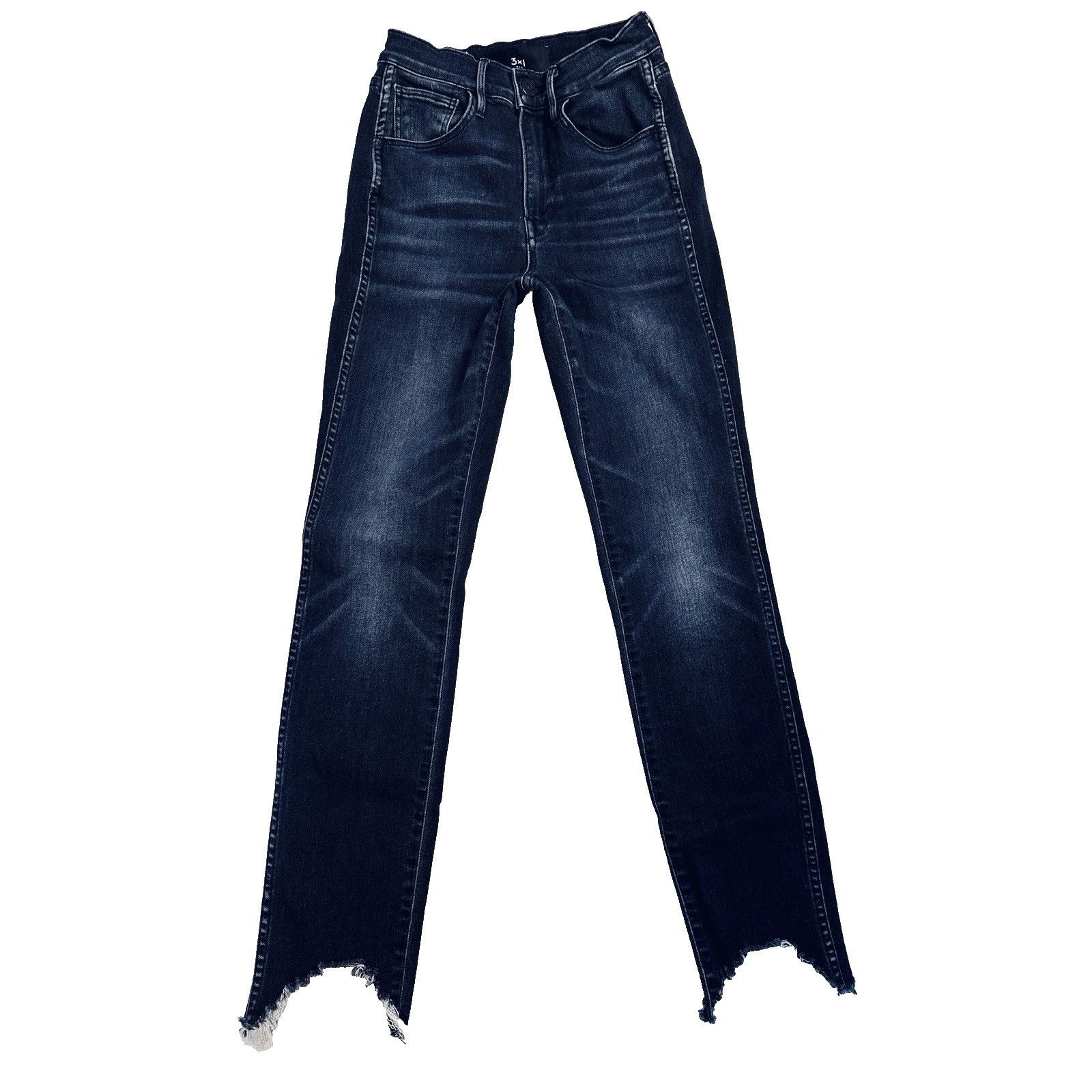3x1 3x1 NYC Elise Jeans Womens 24 Dark Wash Raw Hem Skinny Premi Size 24" / US 00 / IT 34 - 1 Thumbnail