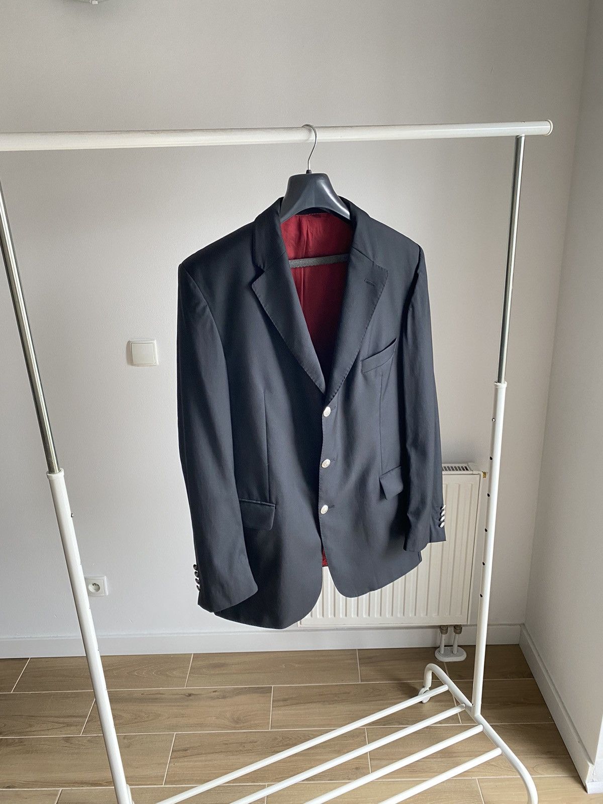 Burberry Vintage Burberry Wool Blazer Silver Buttons Size 48R - 1 Thumbnail