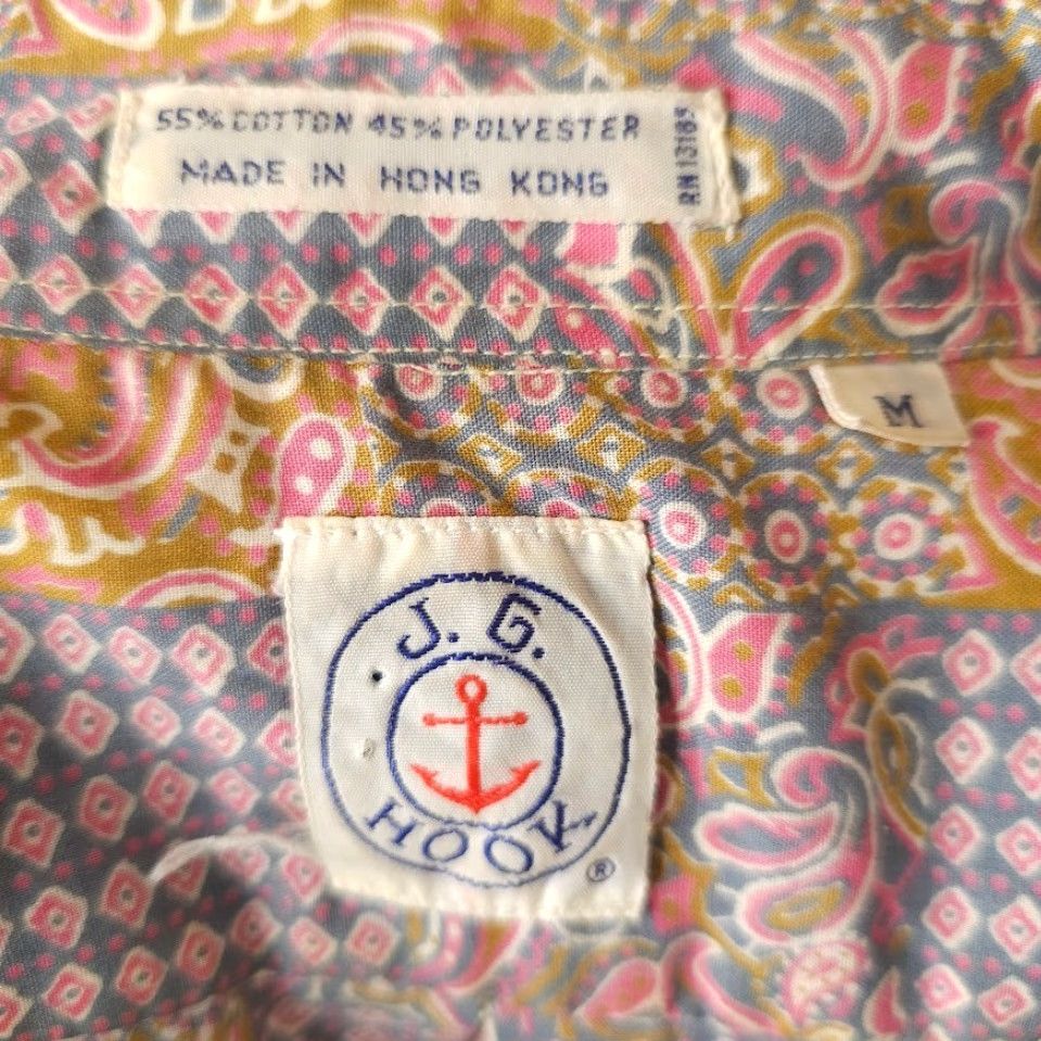 Vintage VINTAGE JG Hooks Paisley Shirt Mens M Orange Geometric Button-Up Short Sleeve Collared Hawaiian Theme Size US M / EU 48-50 / 2 - 6 Thumbnail