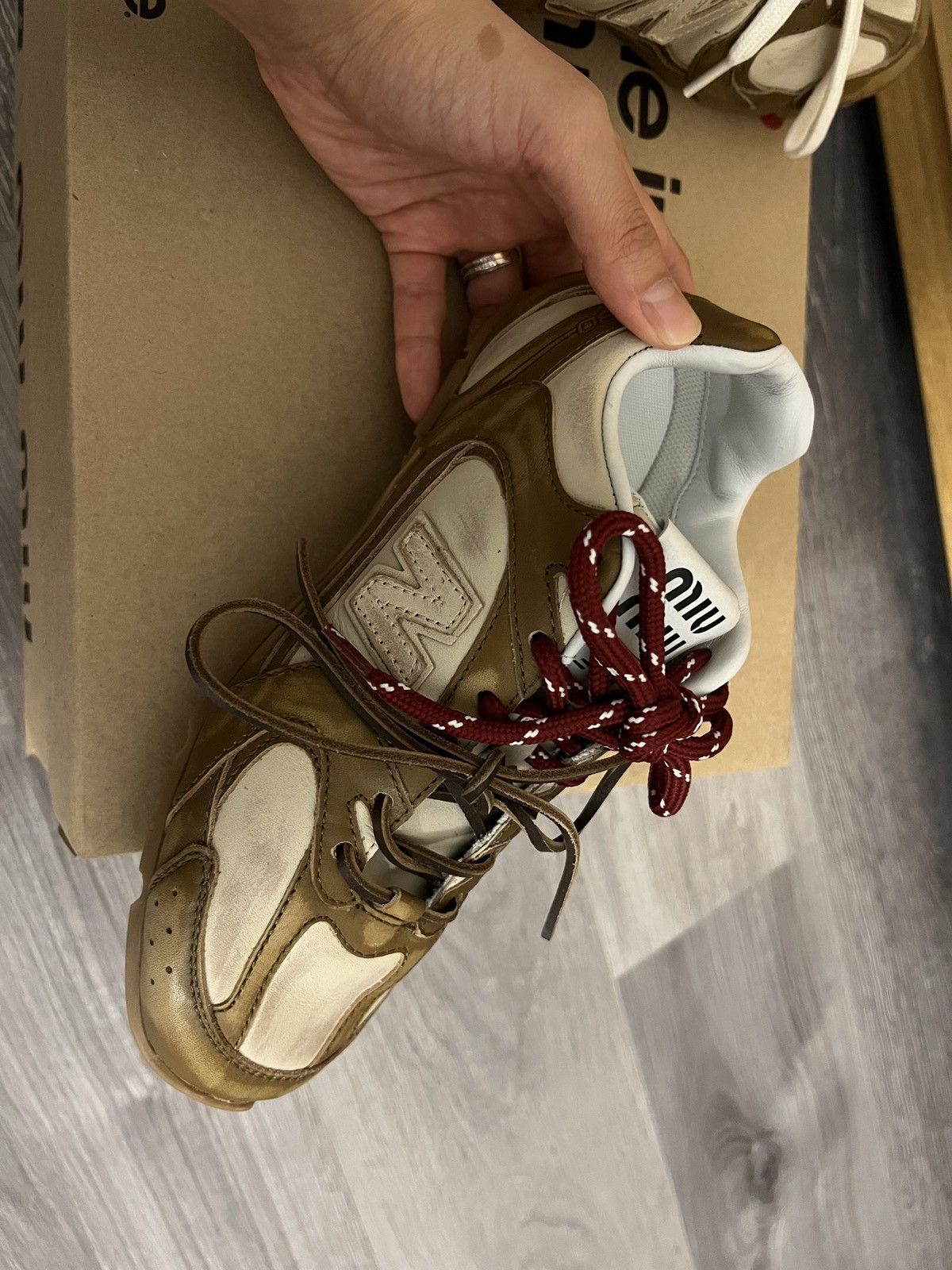 Miu Miu × New Balance Miu Miu x New Balance Brown low-top Size US 5.5 / IT 35.5 - 10 Thumbnail