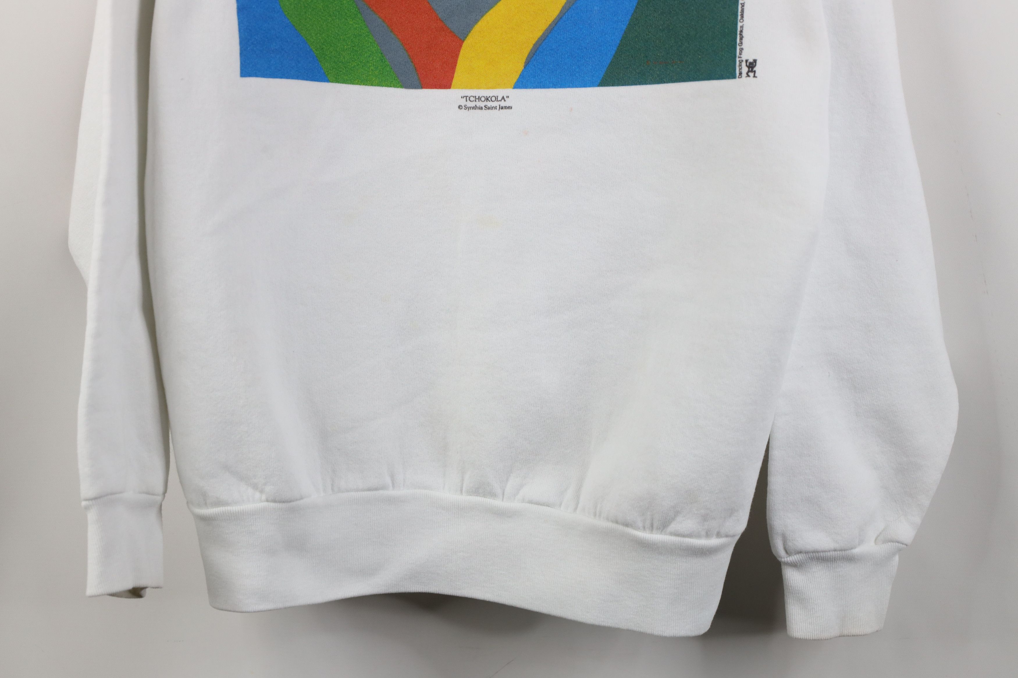 Vintage Vintage 90s Synthia Saint James Tchokola Art Sweatshirt USA Size M / US 6-8 / IT 42-44 - 3 Thumbnail