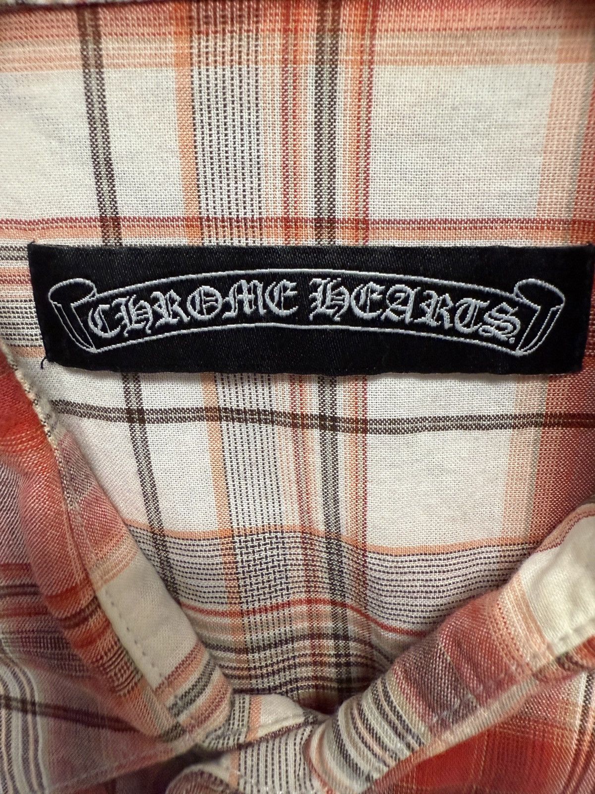 Chrome Hearts Chrome Hearts Leather Patch Sleeveless Flannel Shirt Size US L / EU 52-54 / 3 - 7 Thumbnail