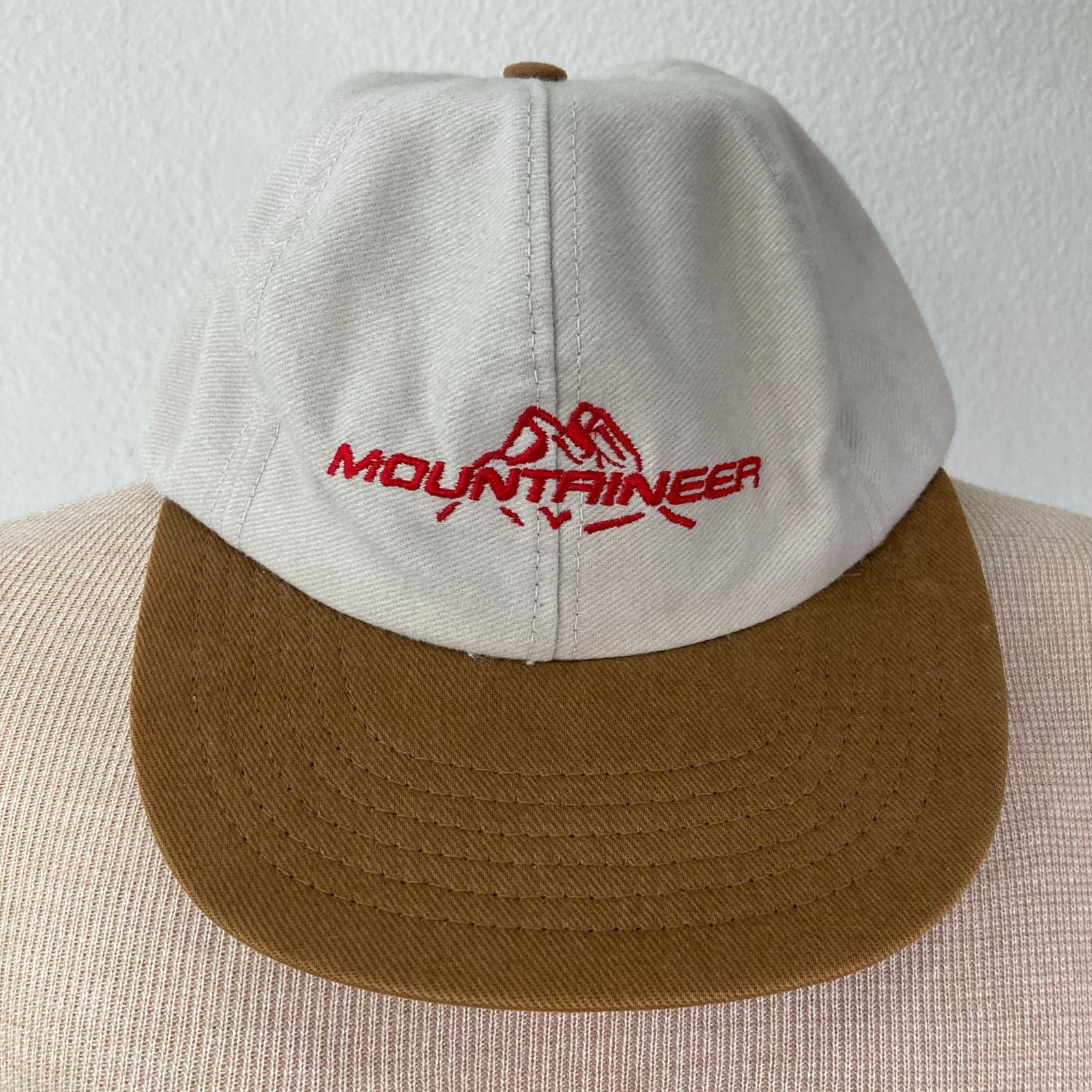 Vintage Vintage Mountaineer Race Track Resort Snapback Hat Brown Size ONE SIZE - 3 Thumbnail