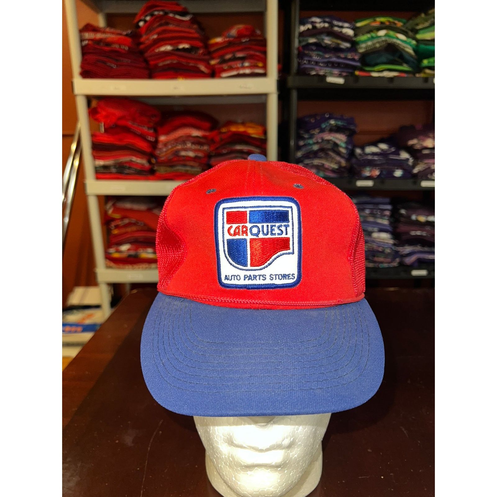 Vintage Vintage Carquest Hat Auto Parts Store Red Cap 90s VTG OS Size ONE SIZE - 1 Thumbnail