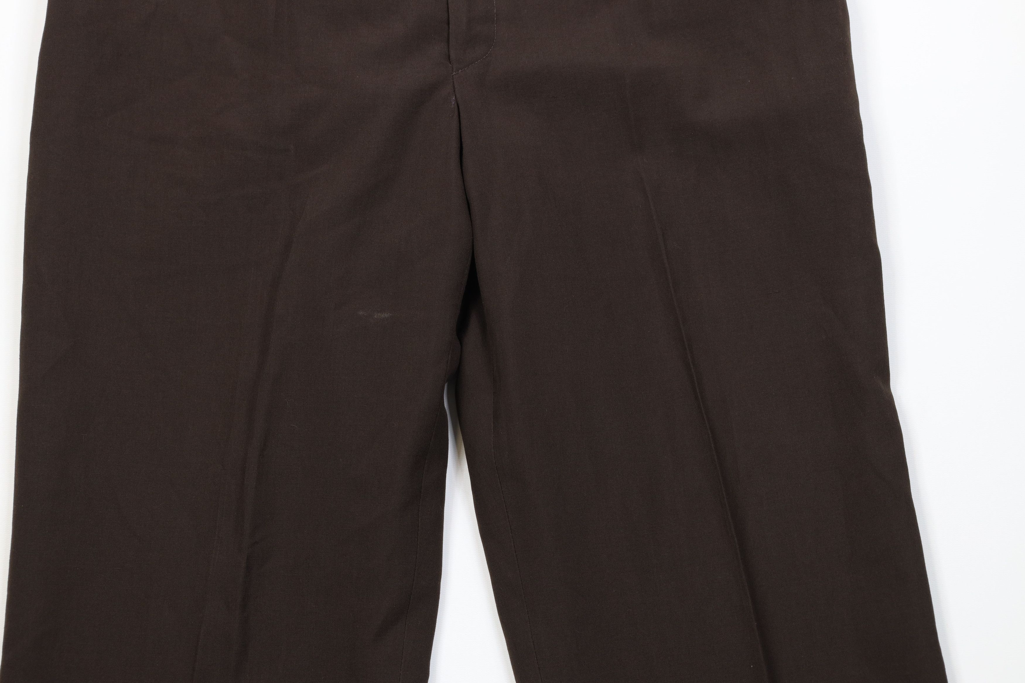 Vintage Vintage 70s Streetwear Knit Wide Leg Chino Pants Brown Size US 36 / EU 52 - 3 Thumbnail