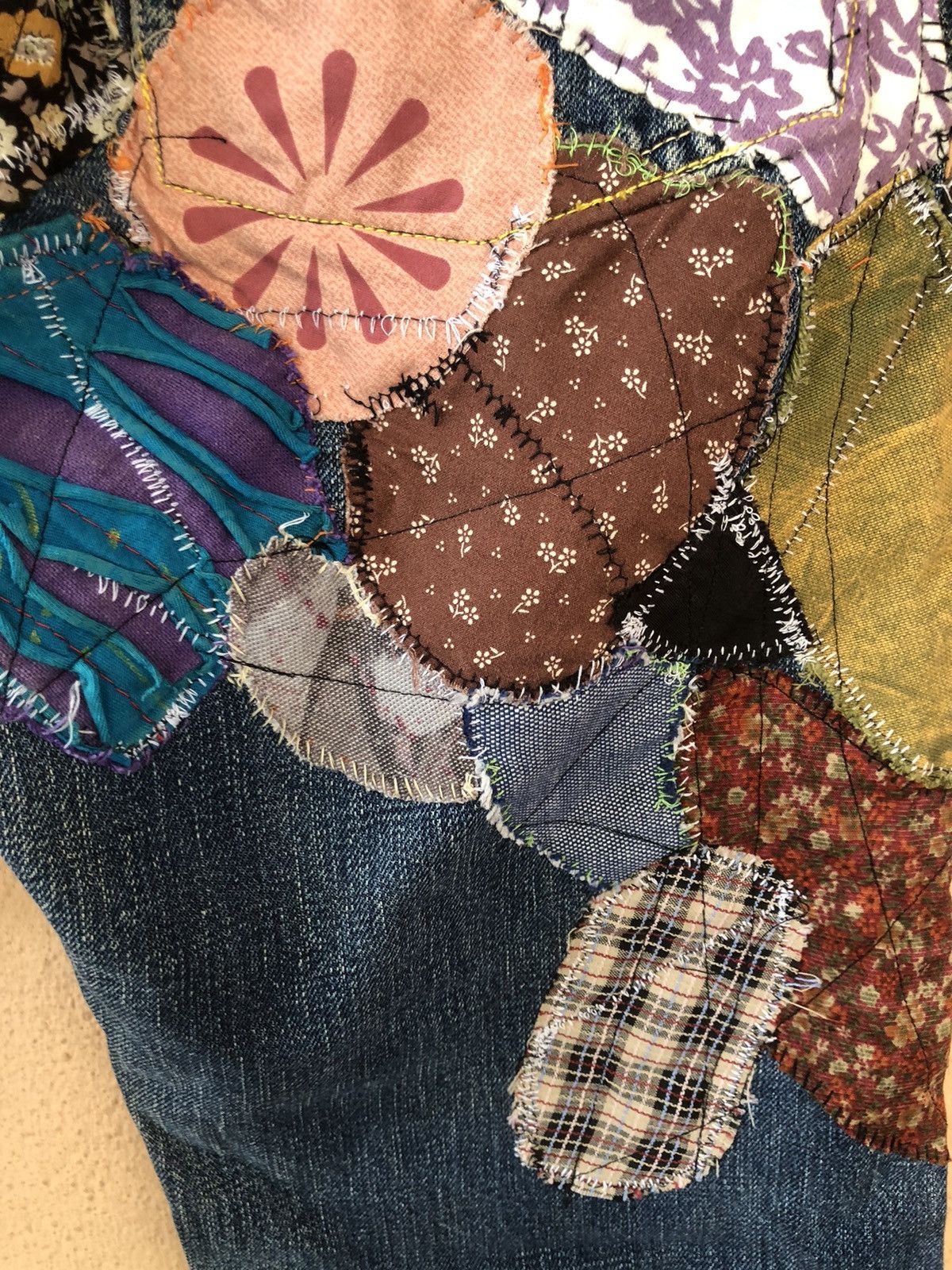 Japanese Brand × Kapital × Vintage Vintage KAPITAL Distressed Patchwork Custom Madez Size US 32 / EU 48 - 22 Thumbnail