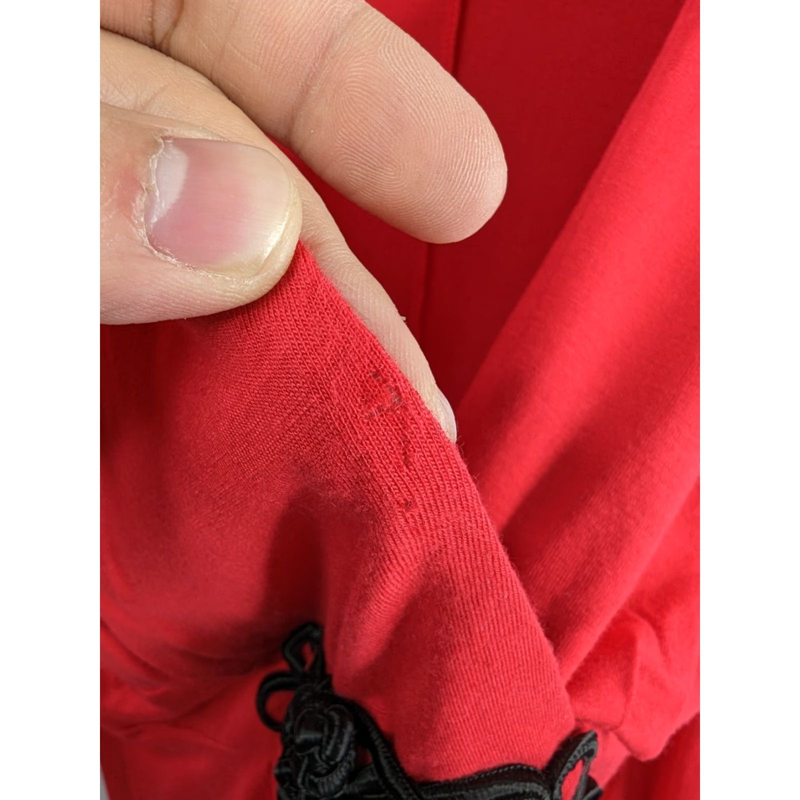 Soft Surroundings Soft Surroundings Tunic Shirt Womens XL Red V-Neck Long Sleeve Ruched Black Accent Size XL / US 12-14 / IT 48-50 - 2 Thumbnail