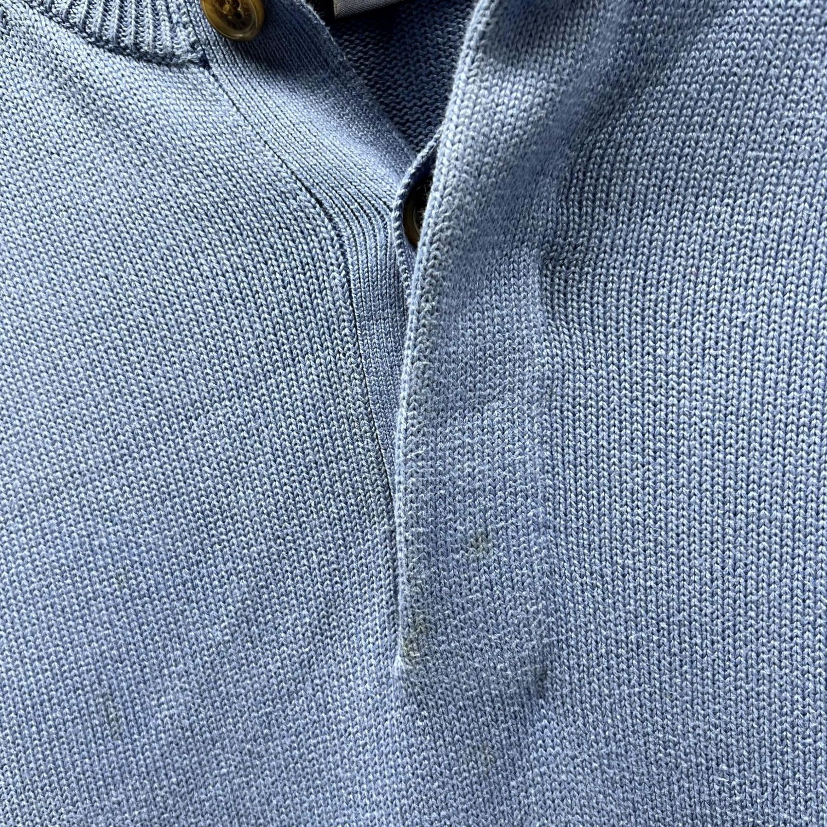Brooks Brothers VINTAGE Brooks Brothers Sweater Men Large Pullover Fleece Blue Cotton Pima Logo Jacket Winter Fall Spring Summer Size US L / EU 52-54 / 3 - 7 Thumbnail