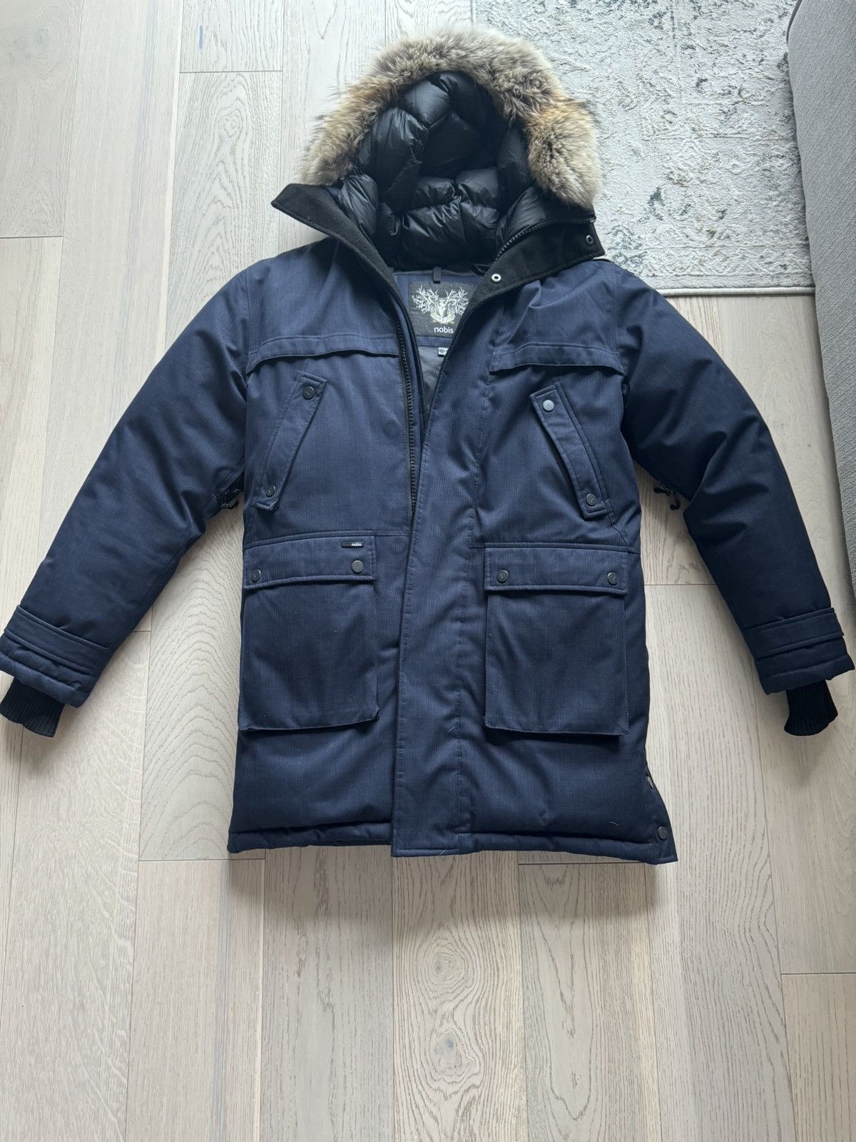 image of Nobis Yatesy Down Parka - Men’S Small - Navy Blue, Men's