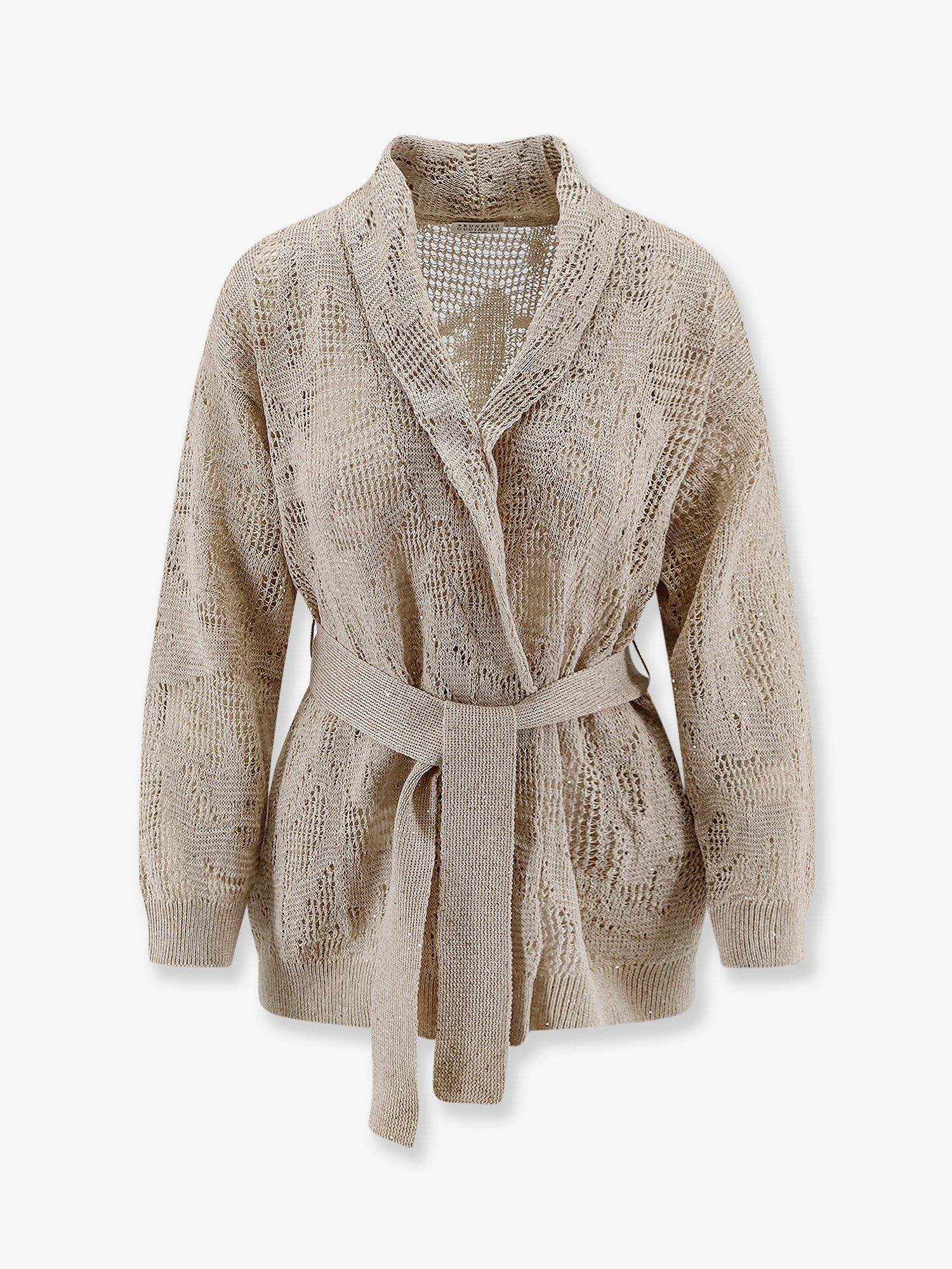 Brunello Cucinelli Cotton And Linen Cardigan Size L / US 10 / IT 46 - 1 Thumbnail