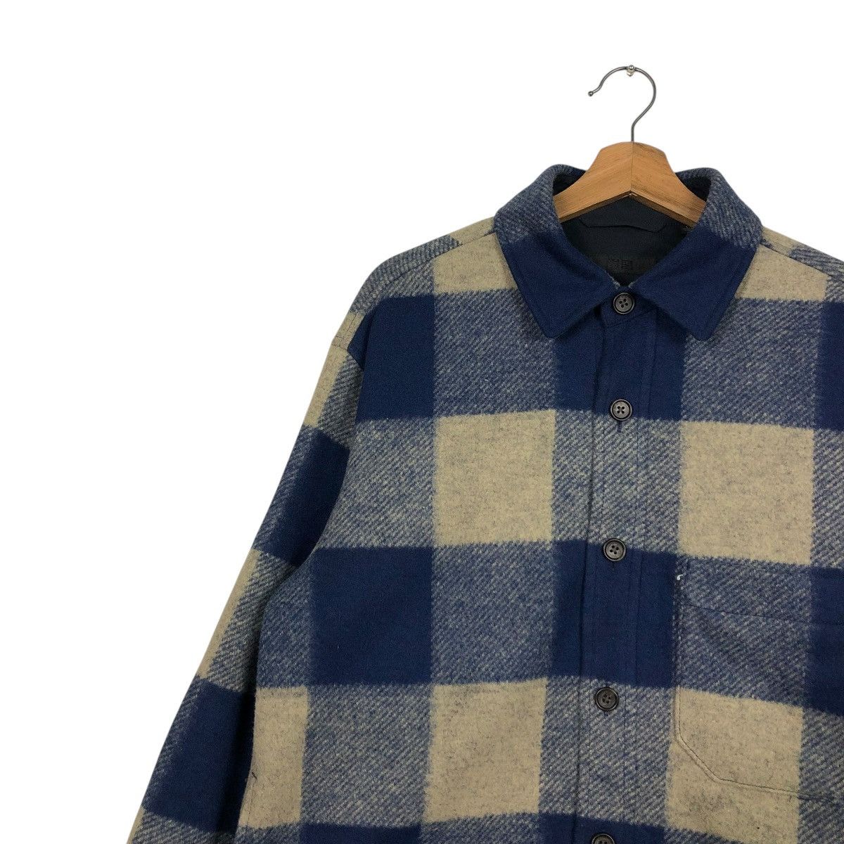Japanese Brand 🔥VINTAGE WOOL CHORE JACKET UNIQLO TARTAN DEISGN ISSEY MIYAKE Size US L / EU 52-54 / 3 - 9 Thumbnail