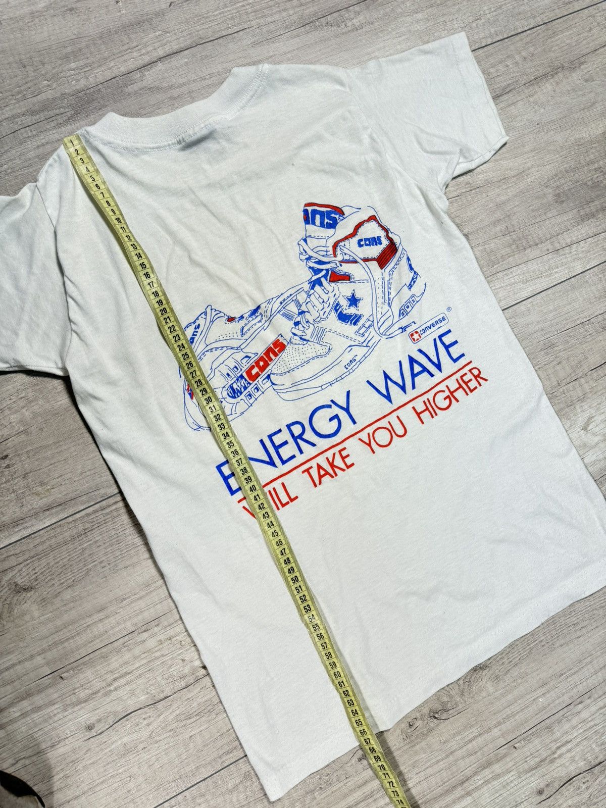 Converse Vintage Converse Energy Wave Made In USA Vintage T-shirts Size US S / EU 44-46 / 1 - 8 Thumbnail