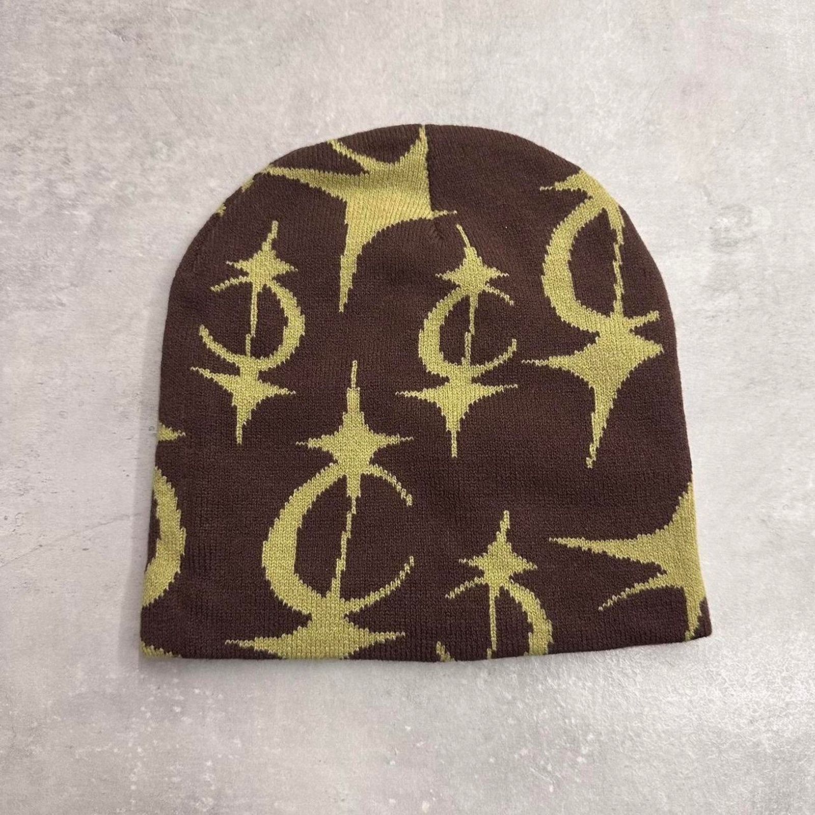 Other Brown beanie with unique green WMNS Size ONE SIZE - 1 Thumbnail