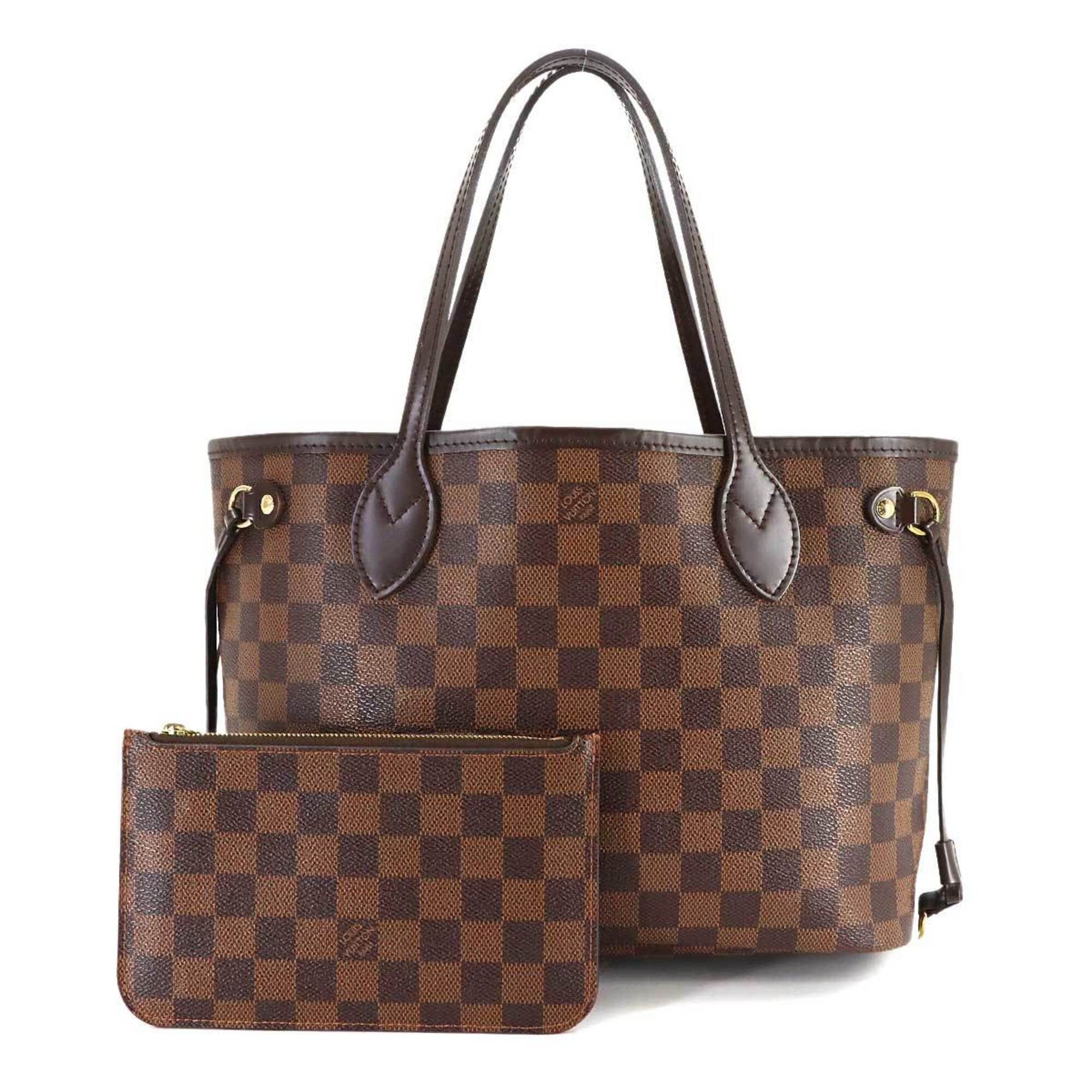 Louis Vuitton Louis Vuitton Damier Neverfull PM Tote Handbag, Ebene, N41359, Gold Hardware, Brown. Size ONE SIZE - 1 Thumbnail