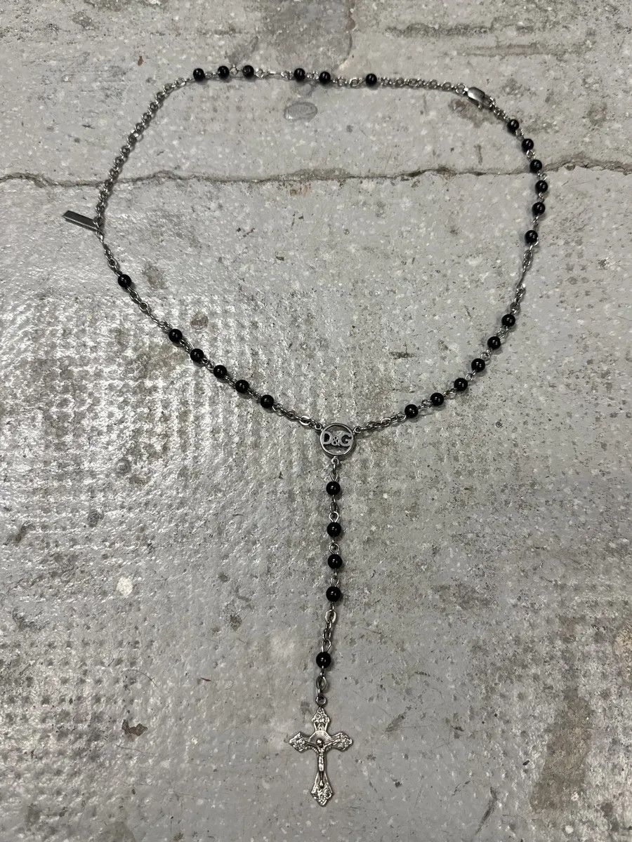 アクセサリー DOLCE&GABBANA 00s Rosary Necklace Dolce & Gabbana × Vintage 2000s Dolce & Gabbana Grey Black