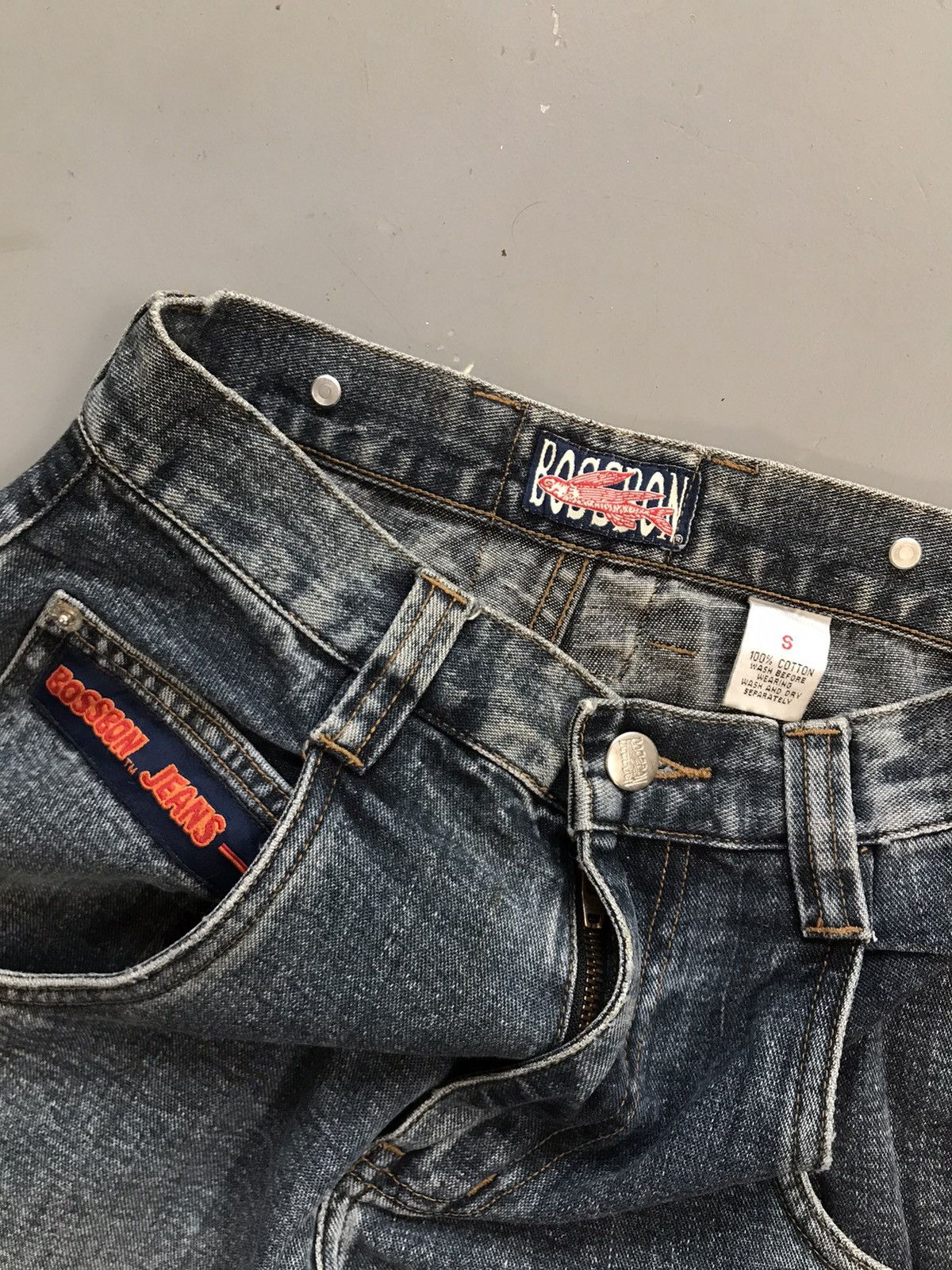 Vintage Vintage Bossbon big pocket baggy fit denim Size 25" / US 0 / IT 36 - 3 Thumbnail