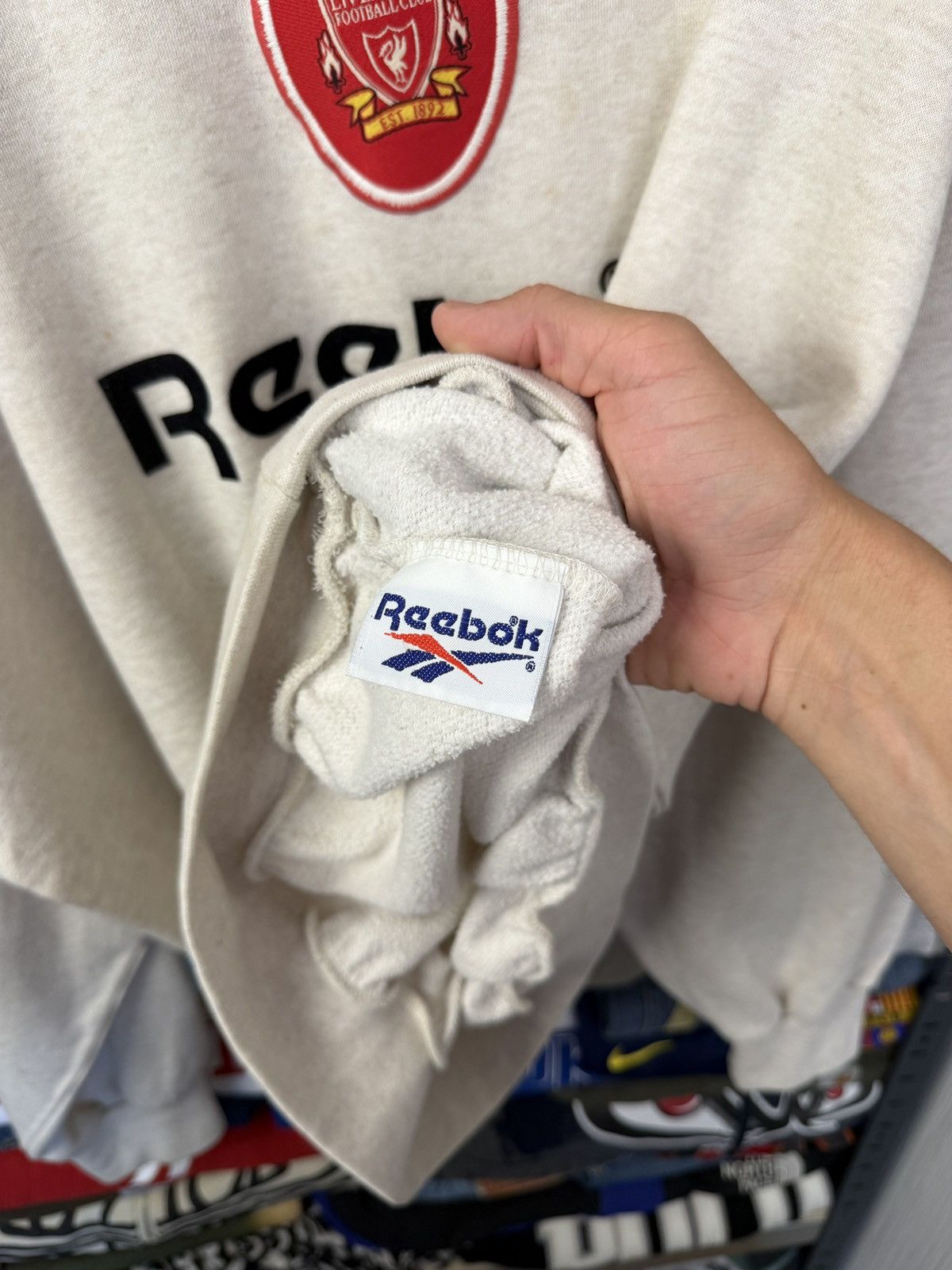 Pro Player Rare retro jersey Liverpool Reebok sweatshirt 90s fan footba Size US XL / EU 56 / 4 - 8 Thumbnail