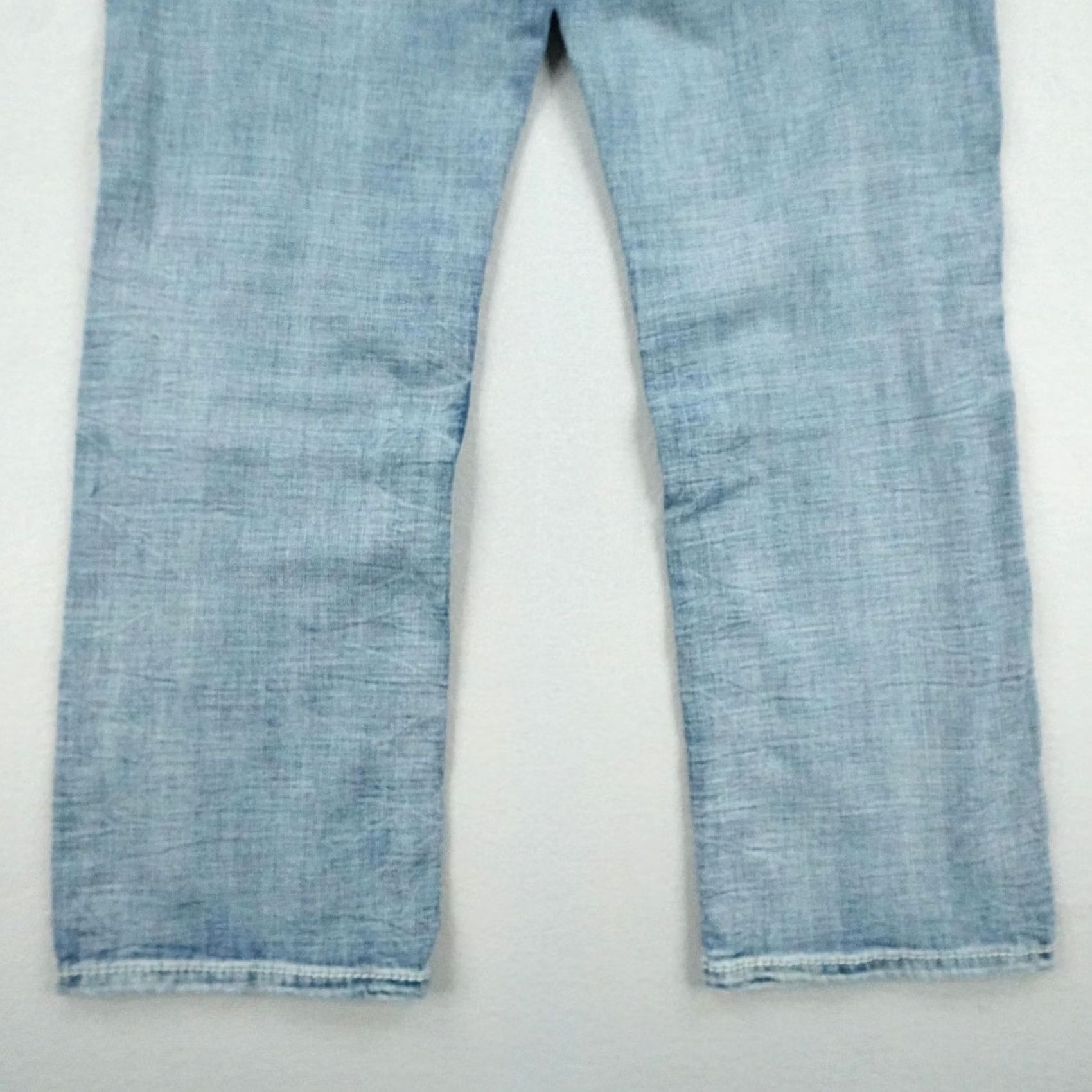Vintage Salvage Supply Co Jeans Mens 36x30 Blue Denim Mayhem Bootcut Distressed Buckle Size US 36 / EU 52 - 6 Thumbnail