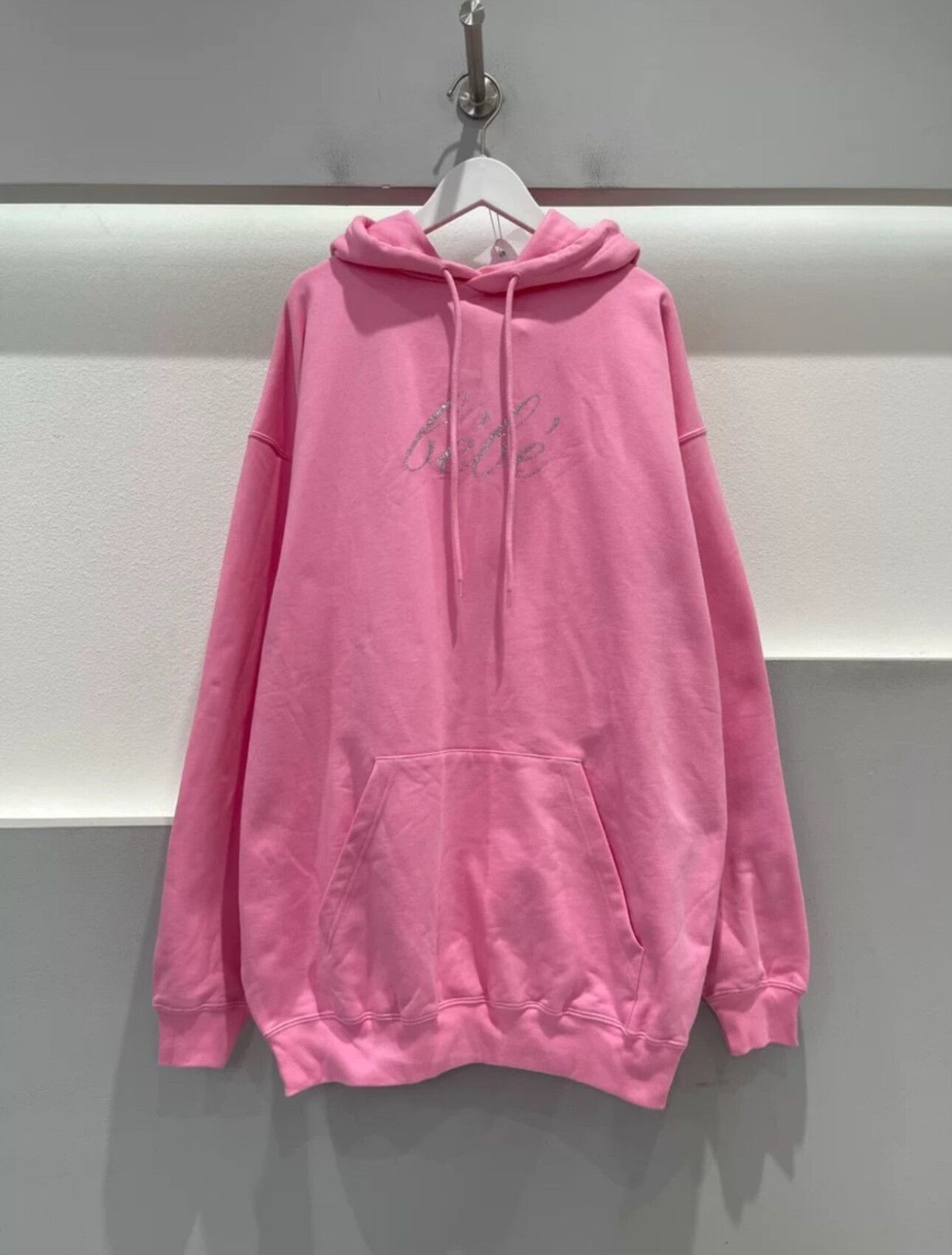 Balenciaga balenciaga pink graphic hoodie with sparkle detail Size S / US 4 / IT 40 - 1 Thumbnail