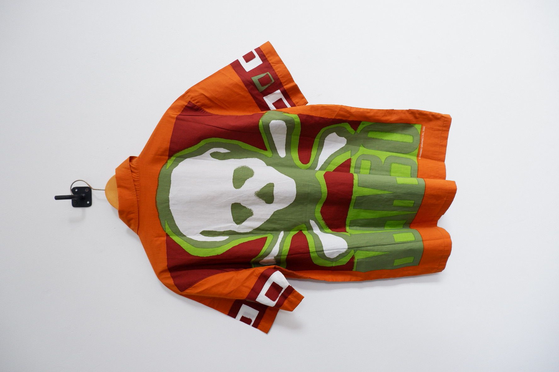 image of Y2K Mambo Skull Print Shirt in Gum White Skull, Men's (Size Large)