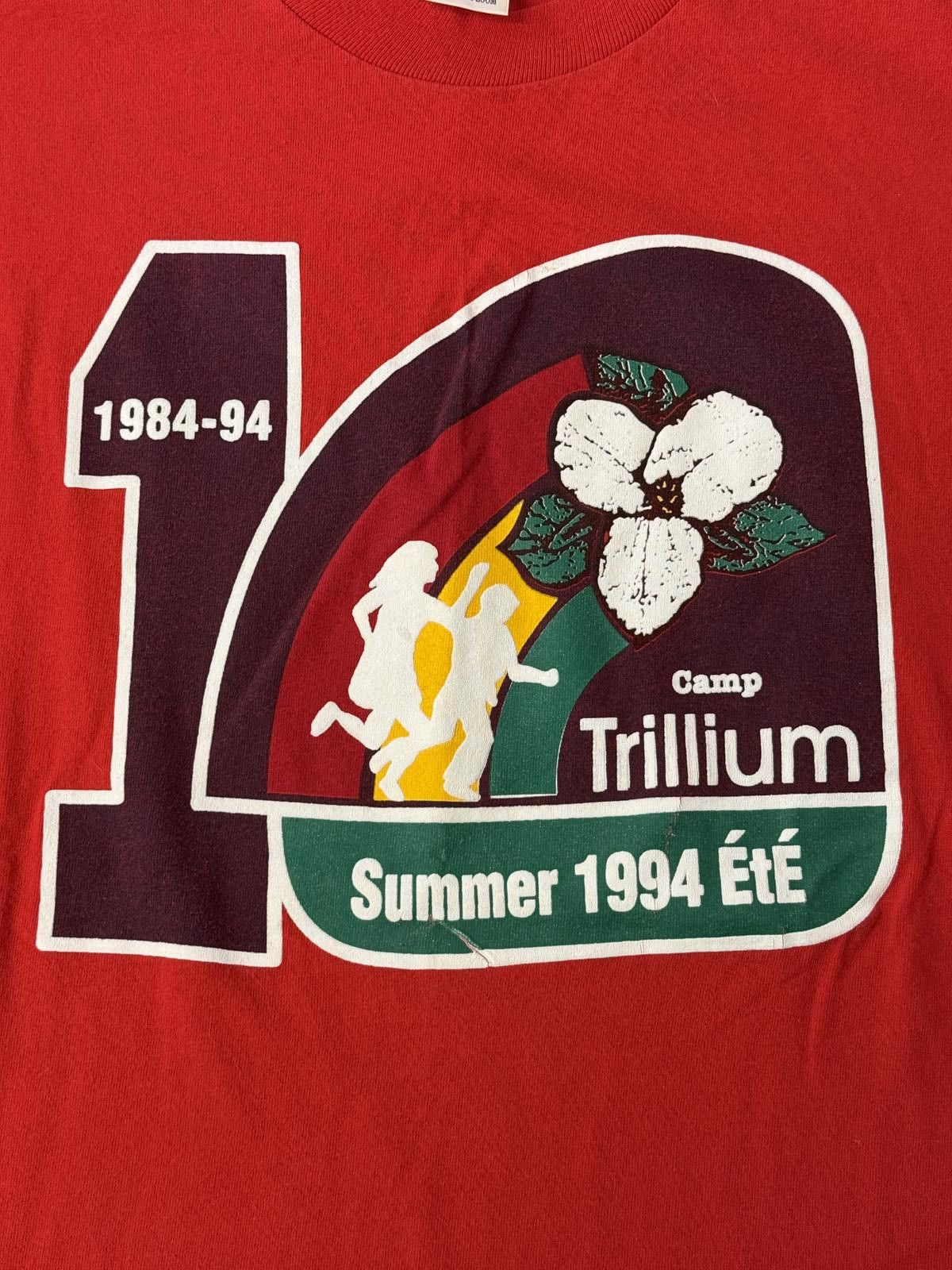 Fruit Of The Loom VTG Camp Trillium T-shirt Summer 1994 Cancer - L Size US L / EU 52-54 / 3 - 3 Thumbnail