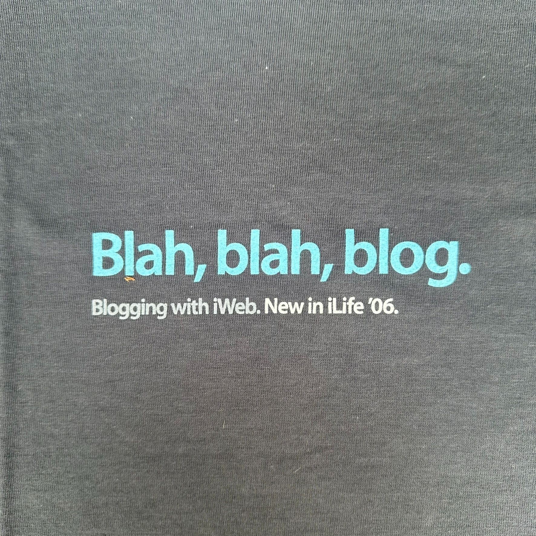 Apple Vintage Y2K Apple iWeb iLife Blogging T-Shirt 2006 Gray M Ma Size US M / EU 48-50 / 2 - 2 Thumbnail
