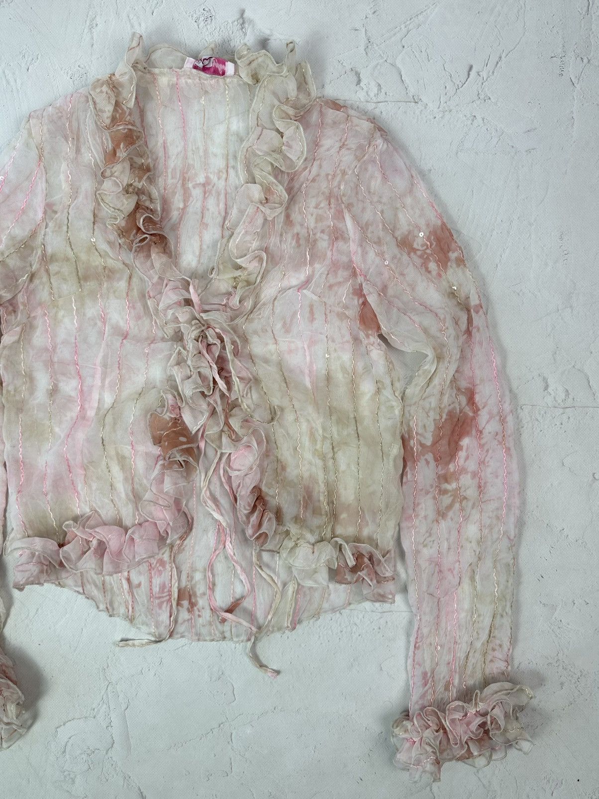 Beauty Beast × Vintage Vintage Transparent Washed Blouse Size M / US 6-8 / IT 42-44 - 2 Thumbnail