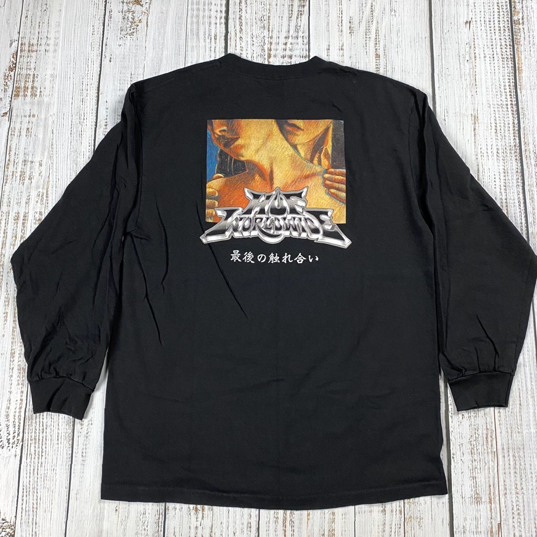 Huf HUF Anime Shirt Mens Long Sleeve Double-Sided Graphic Skate Cotton L Black Size US L / EU 52-54 / 3 - 4 Thumbnail