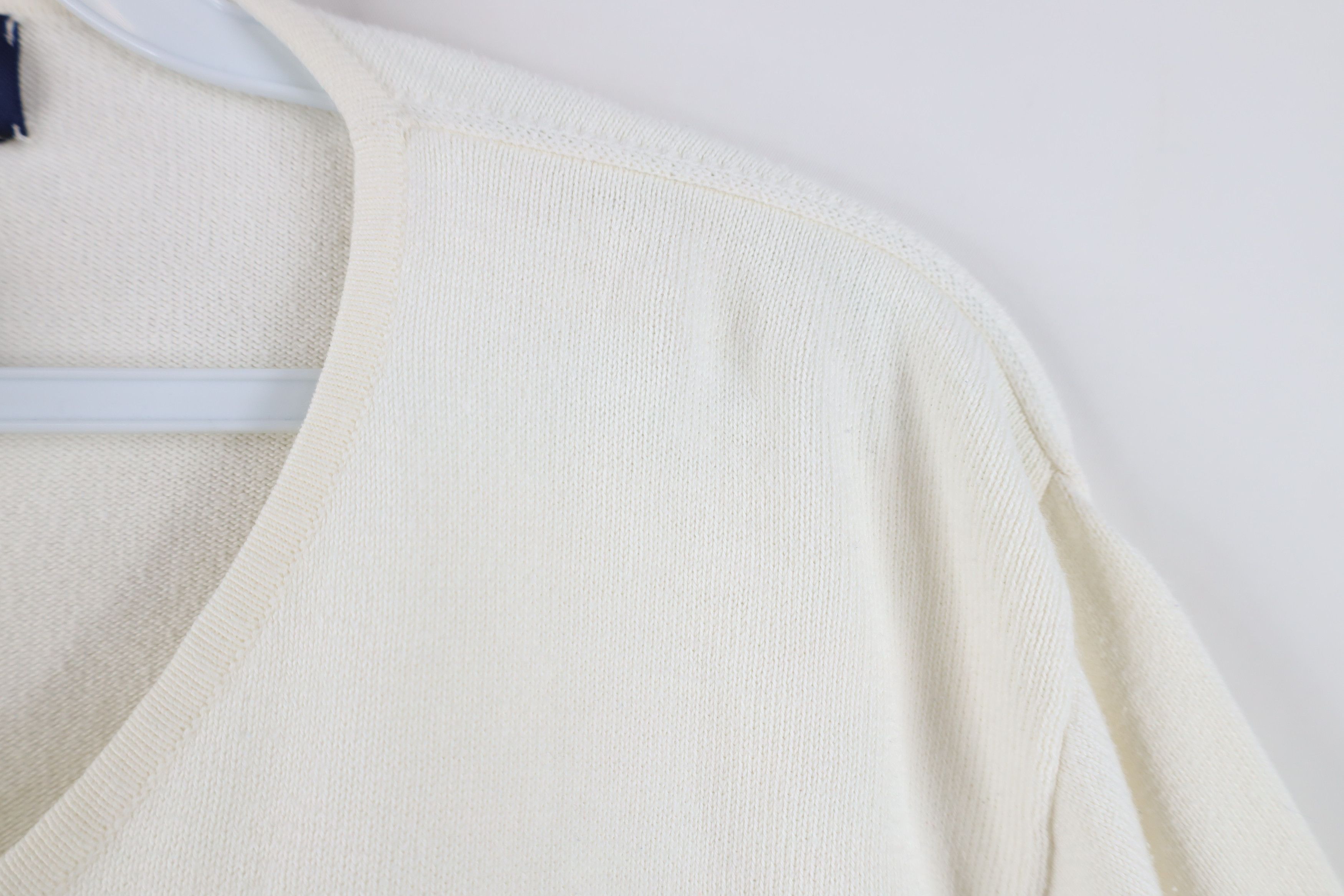 Lands' End Vintage 90s Lands End Lightweight Ribbed Knit Sweater Cream Size XXL / US 16-18 / IT 52-54 - 4 Thumbnail