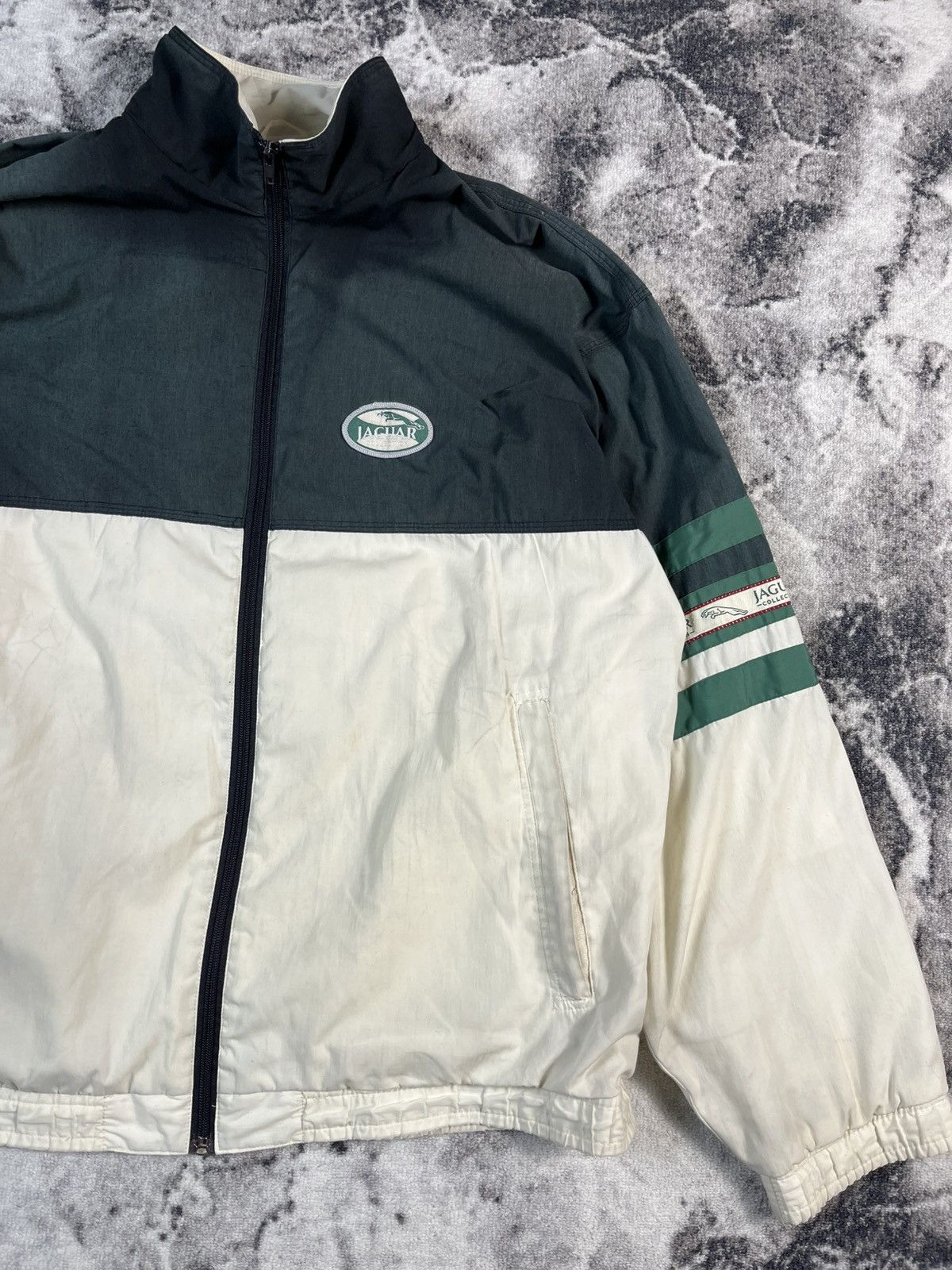 Vintage Vintage Jaguar Track Jacket Green White Zip XL Size US XL / EU 56 / 4 - 4 Thumbnail