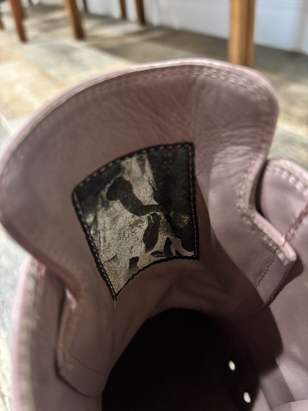 Rick Owens Pastel Pink Leather Ramones High Size US 9 / EU 42 - 7 Thumbnail