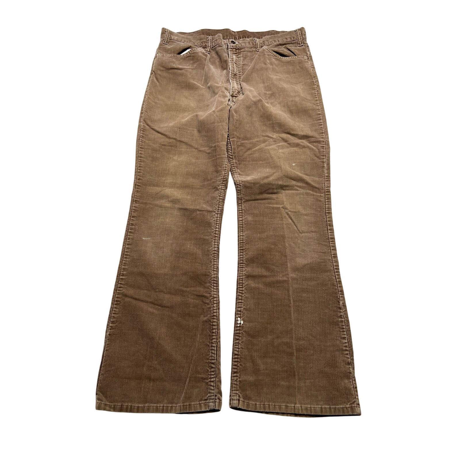 Levi's Vintage Levi’s 646 Brown Corduroy Flared Bell Bottoms 35x30 Size US 35 - 1 Thumbnail
