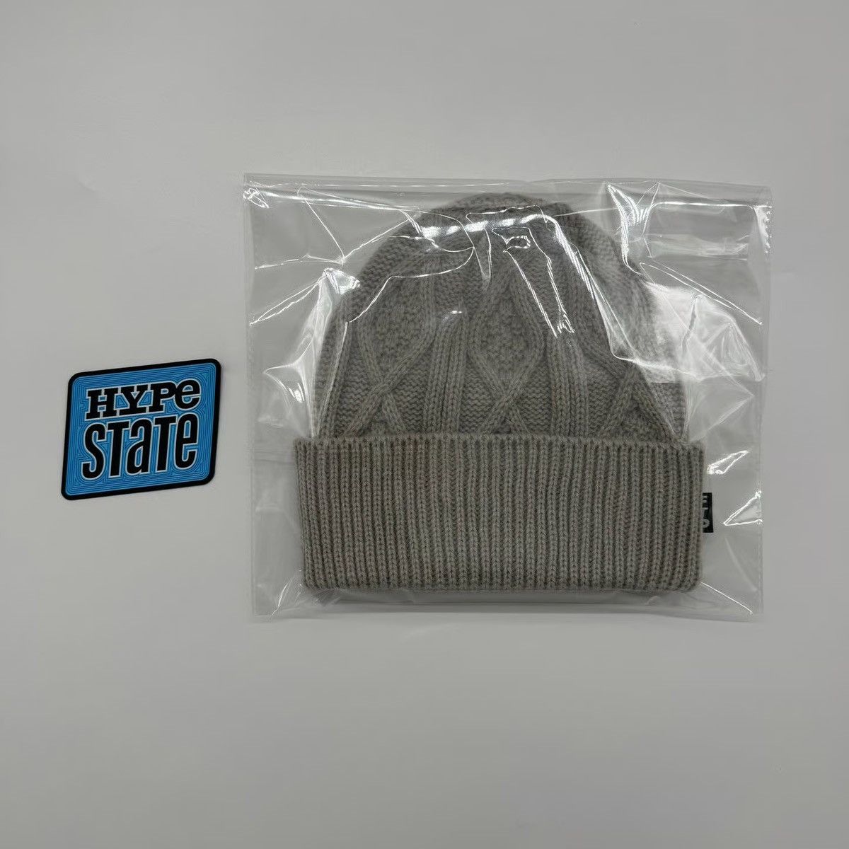 Fuck The Population FTP Big Body Cable Knit Beanie Gray Size ONE SIZE - 2 Thumbnail